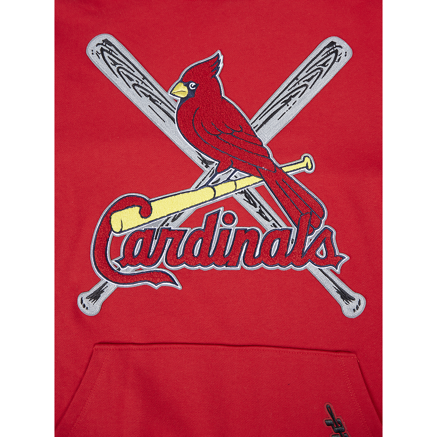 Pro Standard CARDINALS MASH UP M RIB FLC PO HOODIE - Men's - Red/Red/Midnight Navy