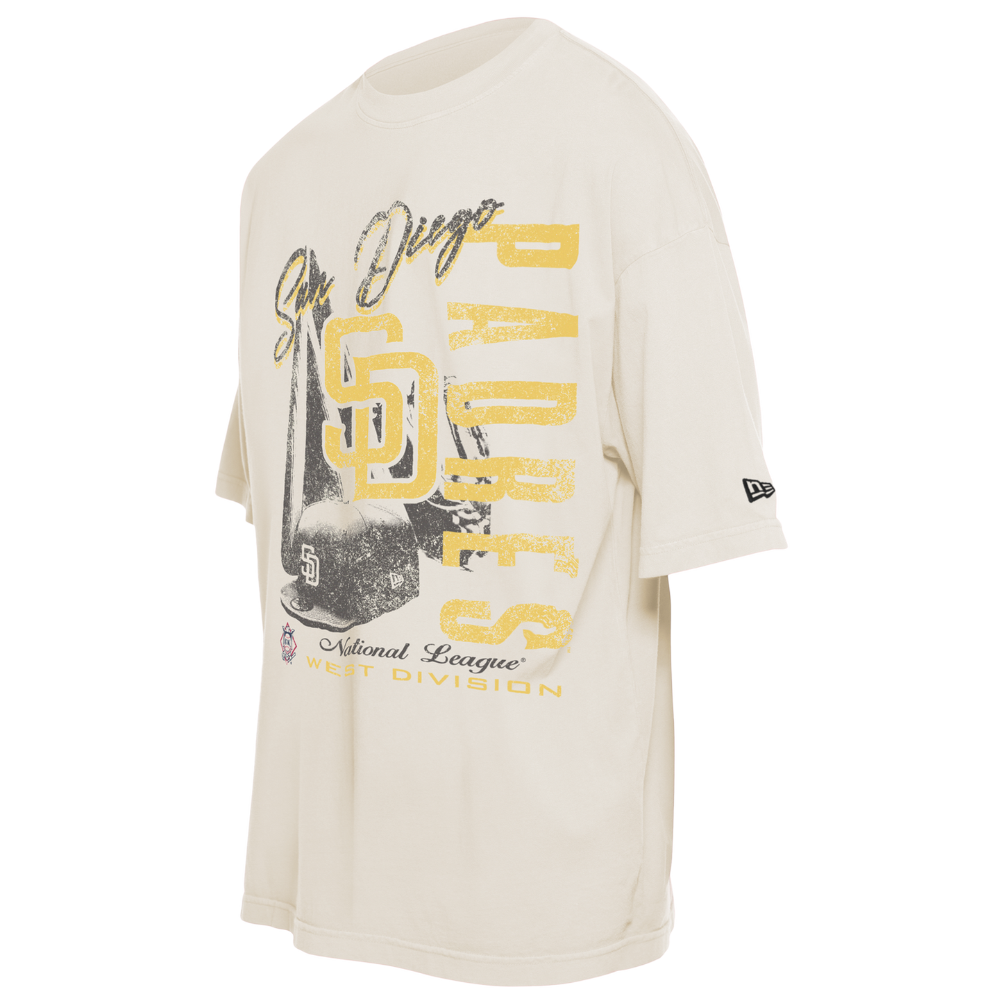 New Era San Diego Padres T-Shirt - Men's - Chalk White/Yellow