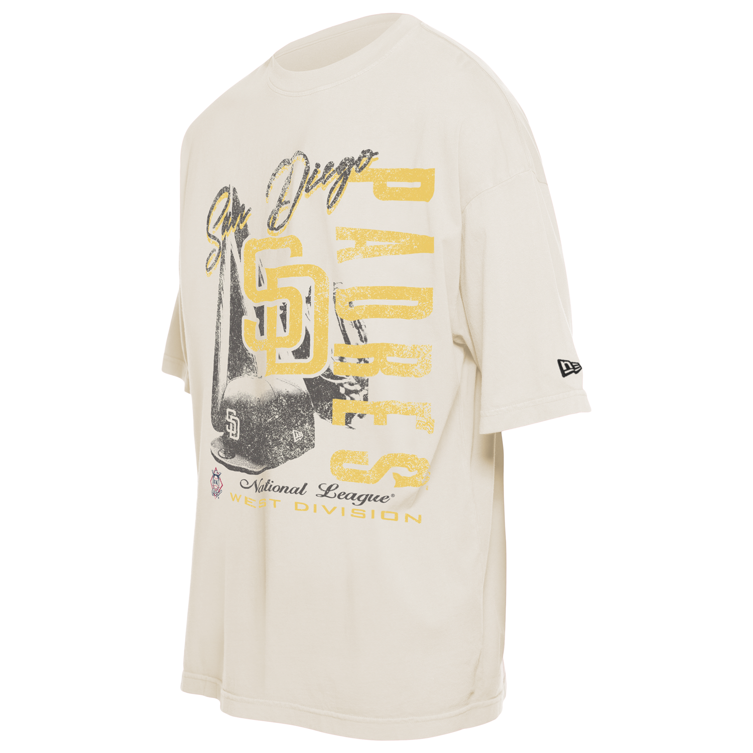 New Era San Diego Padres T-Shirt - Men's - Chalk White/Yellow