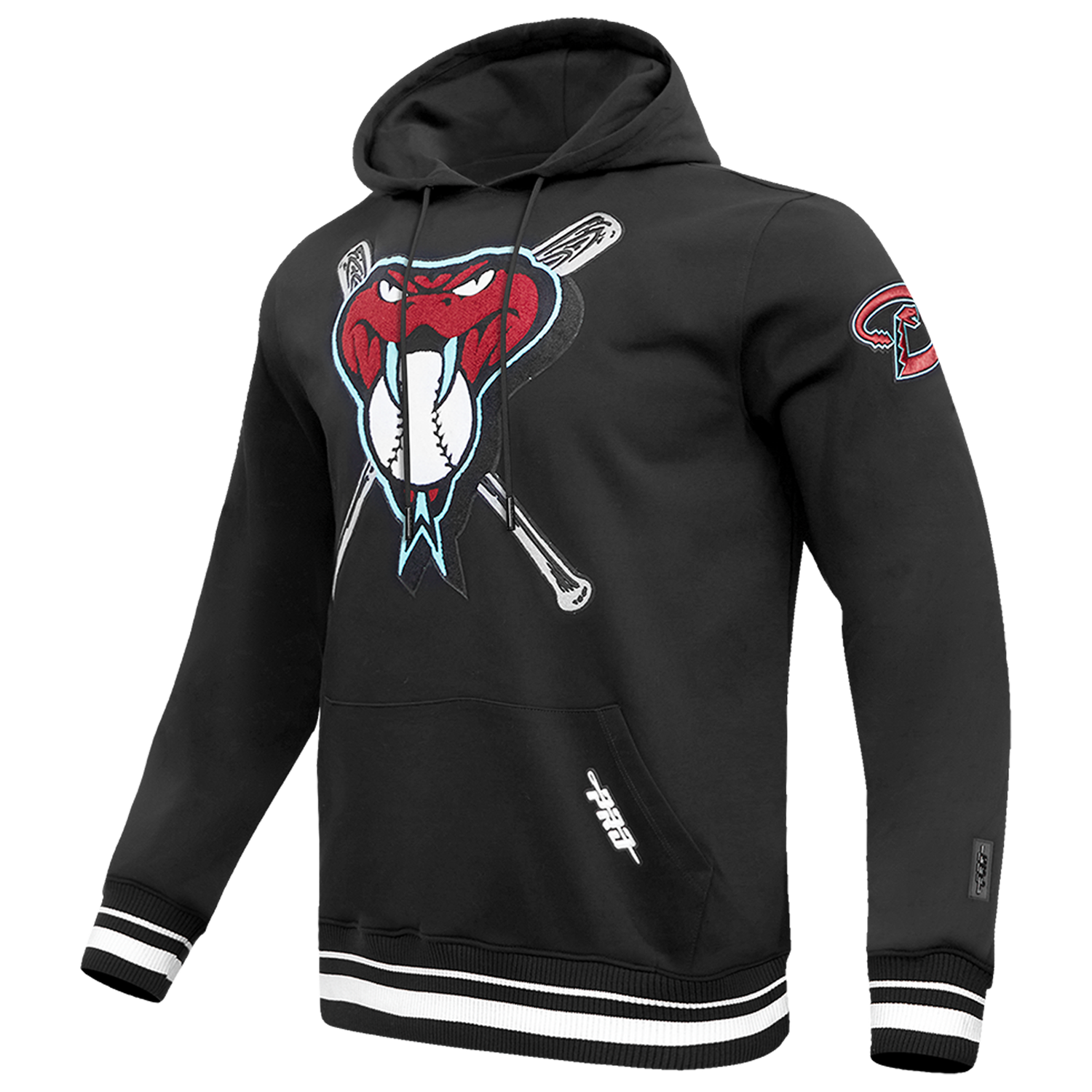 Pro Standard DIAMONDBACKS MASH UP M RIB FLC PO HOODIE - Men's - Black