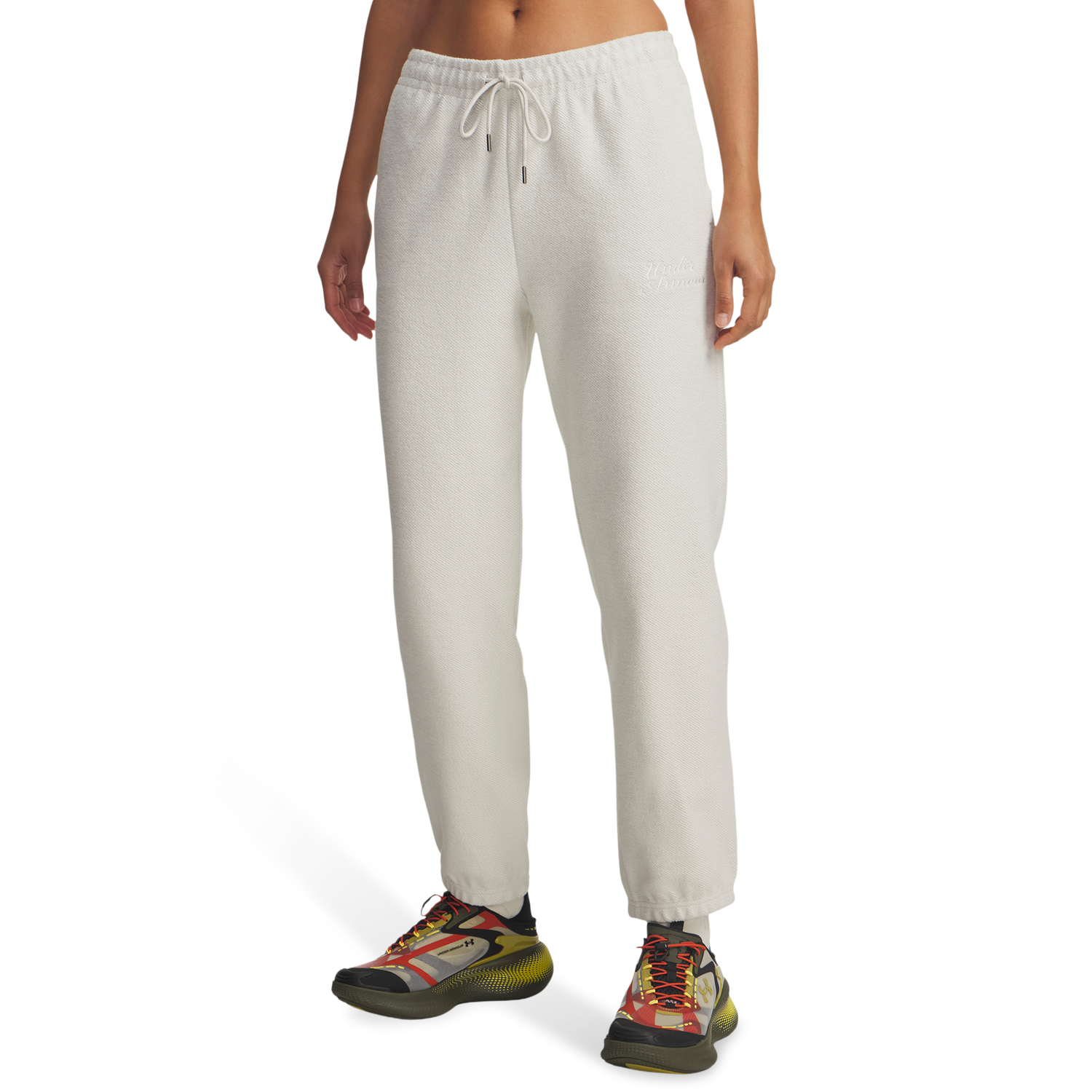 Under Armour Icon Terry Varsity Jogger - Women's - Summit White/Summit White