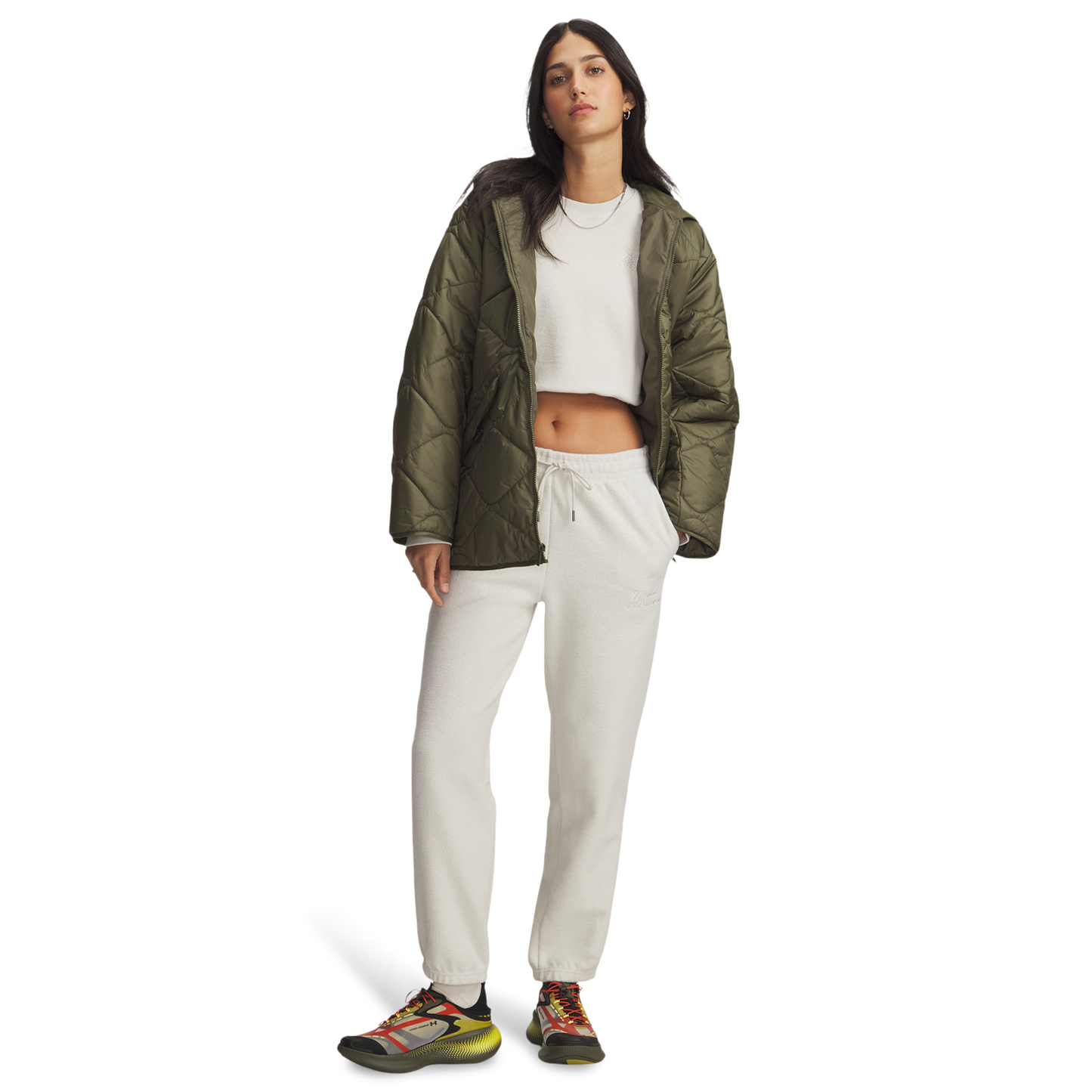 Under Armour Icon Terry Varsity Jogger - Women's - Summit White/Summit White