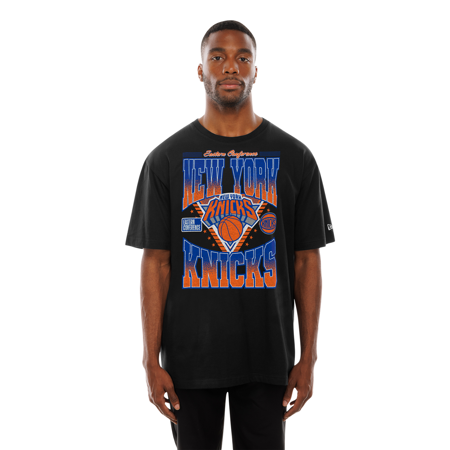 New Era Knicks Eastern Conference Graphic T-Shirt - Men's - Black