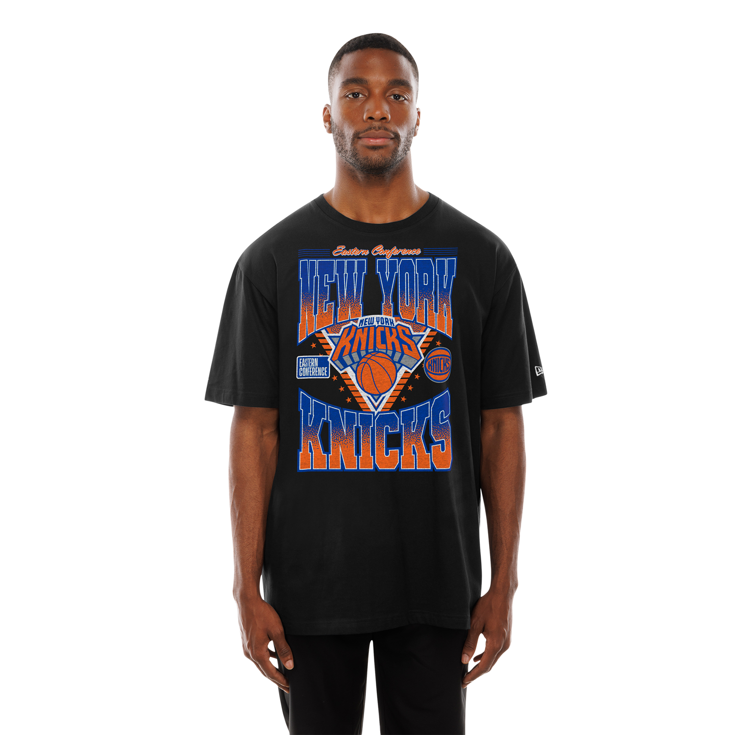 New Era Knicks Eastern Conference Graphic T-Shirt - Men's - Black