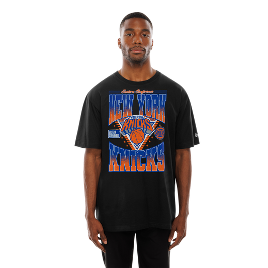 New Era Knicks Eastern Conference Graphic T-Shirt - Men's - Black