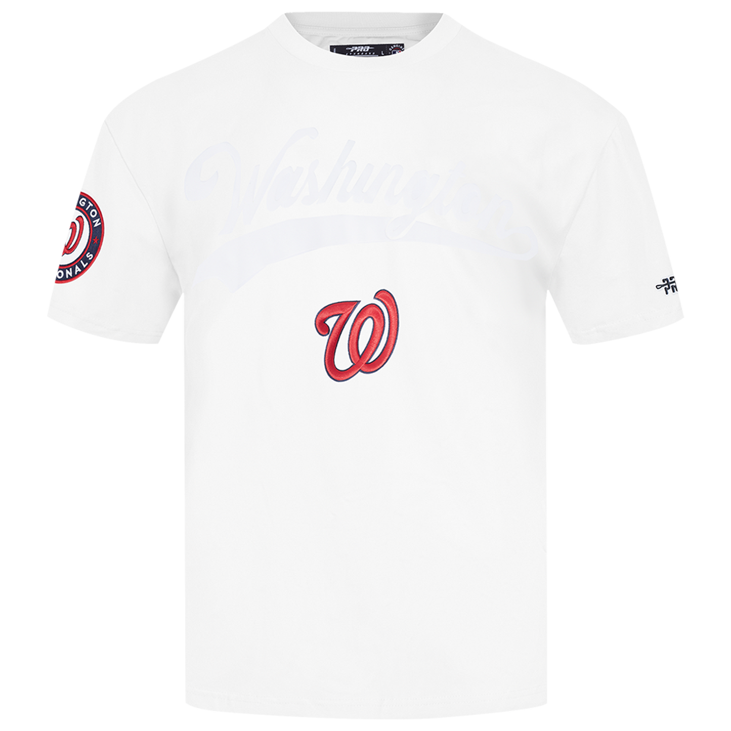 Pro Standard Nationals Living Large CJ Drop Shoulder T-Shirt - Men's - White/Black/Red