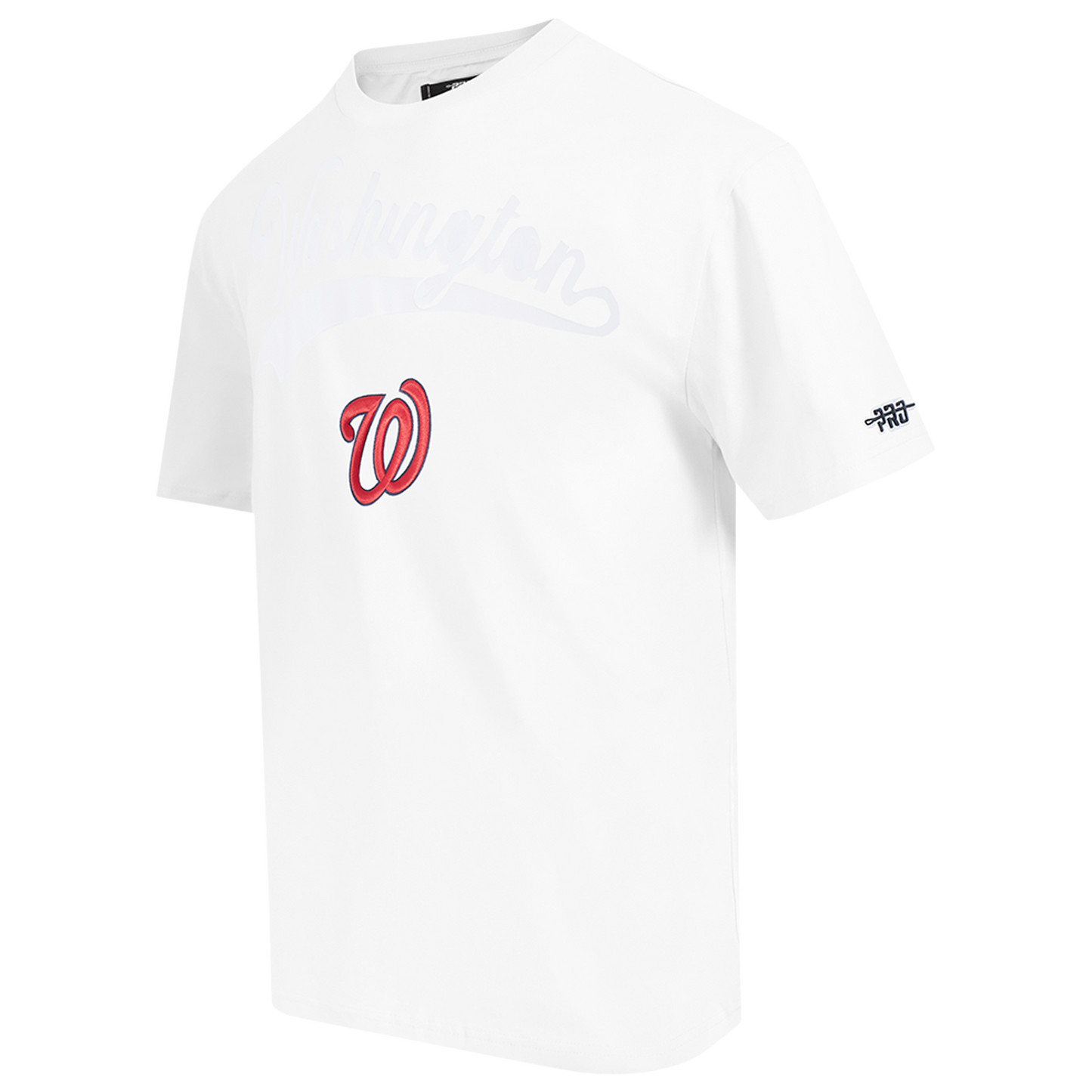 Pro Standard Nationals Living Large CJ Drop Shoulder T-Shirt - Men's - White/Black/Red