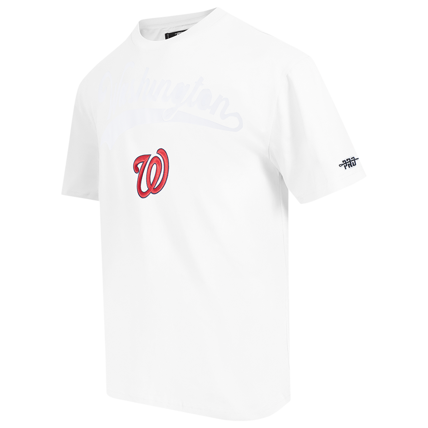 Pro Standard Nationals Living Large CJ Drop Shoulder T-Shirt - Men's - White/Black/Red