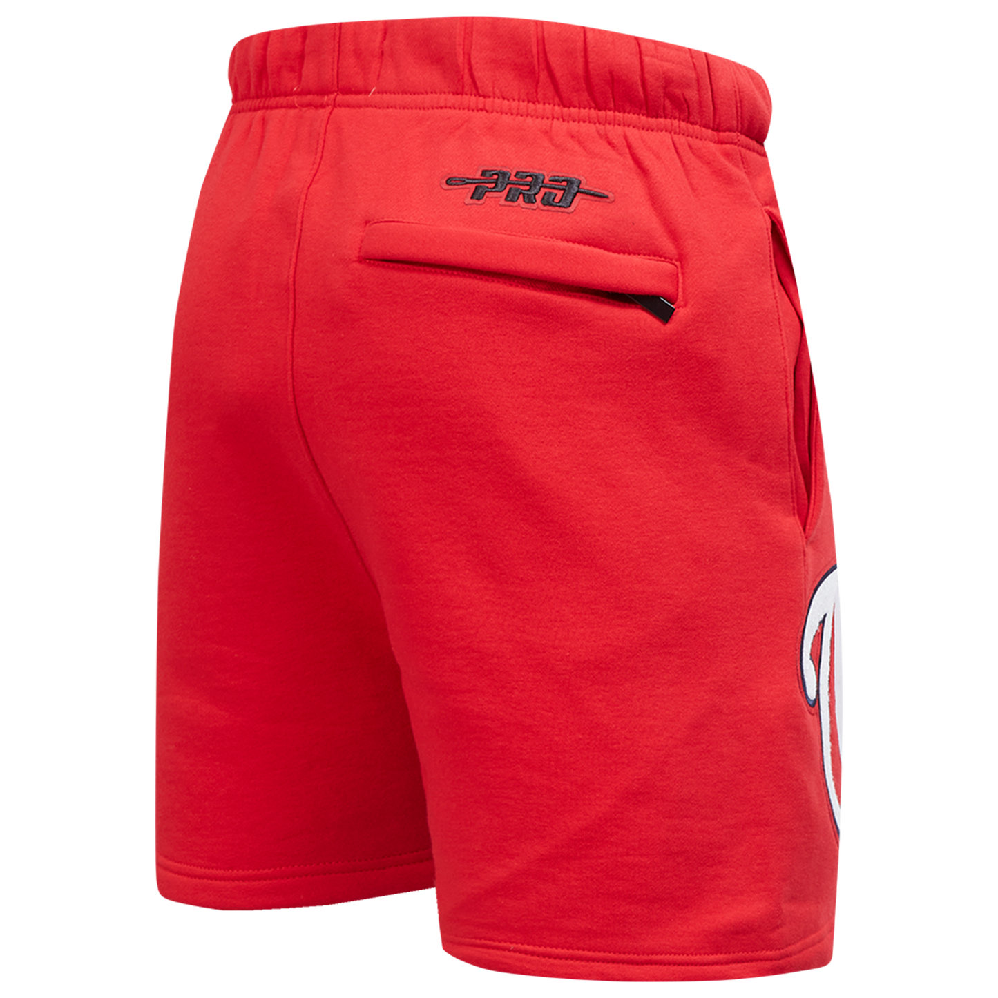 Pro Standard Nationals Living Large Fleece Shorts - Men's - Black/Red/White