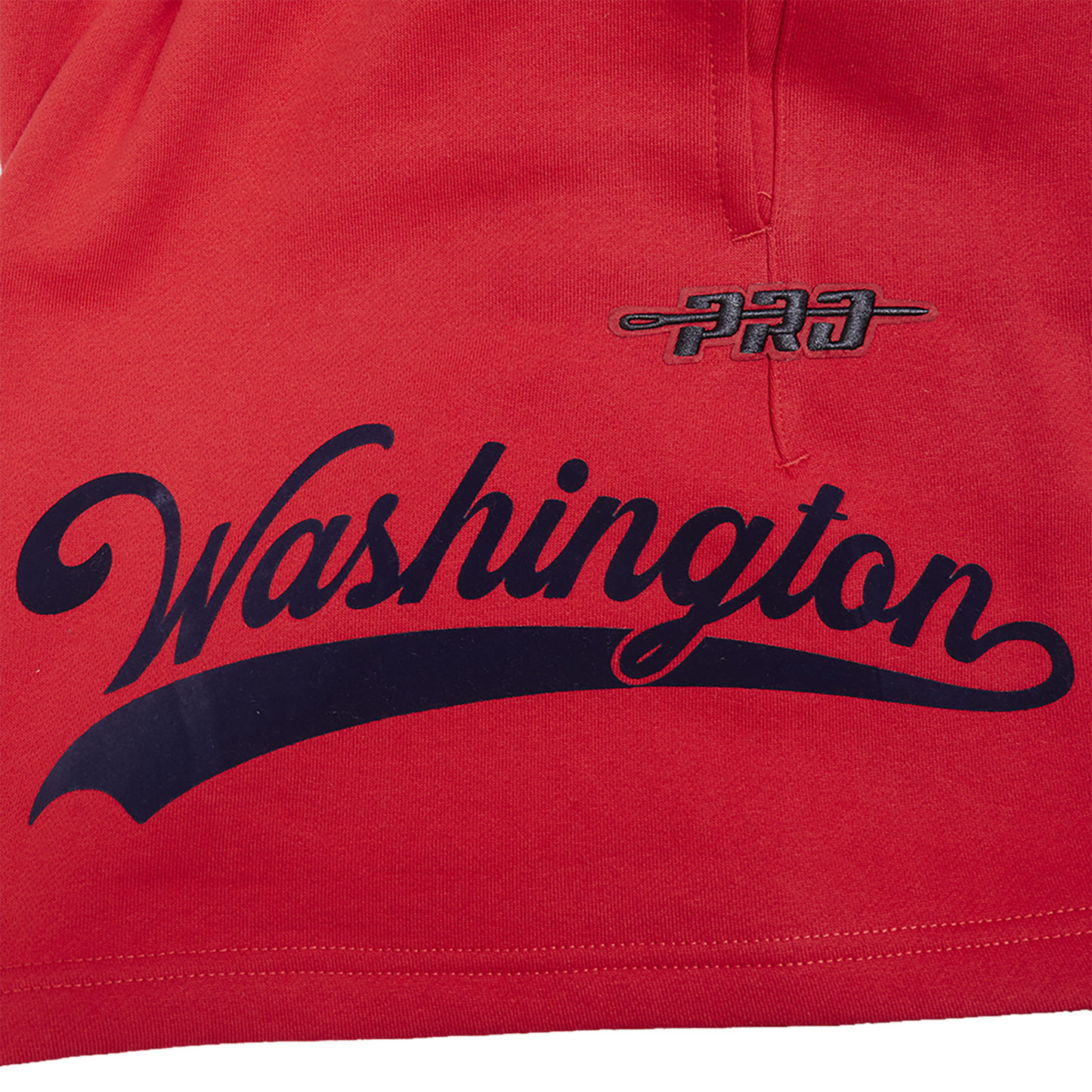 Pro Standard Nationals Living Large Fleece Shorts - Men's - Black/Red/White