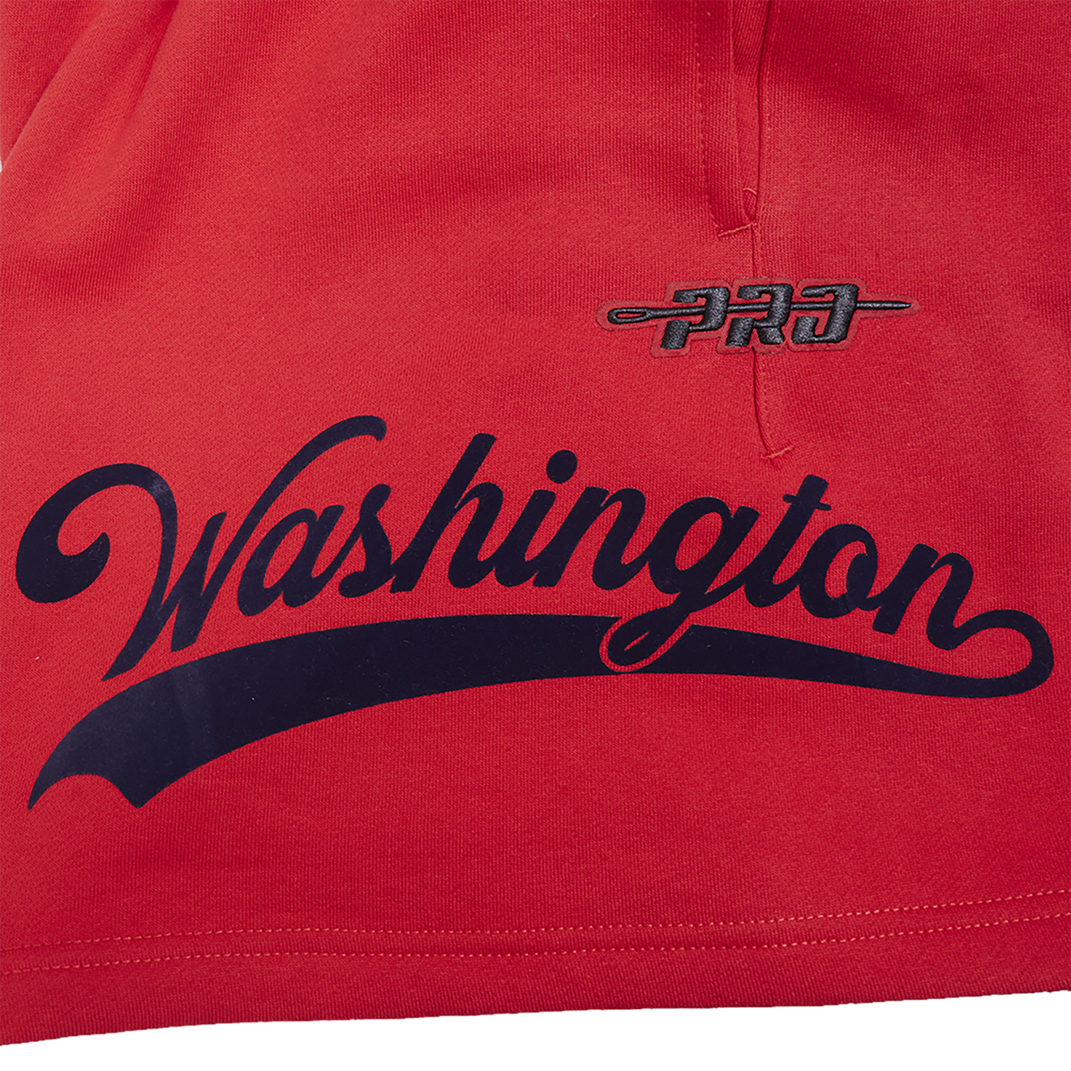 Pro Standard Nationals Living Large Fleece Shorts - Men's - Black/Red/White