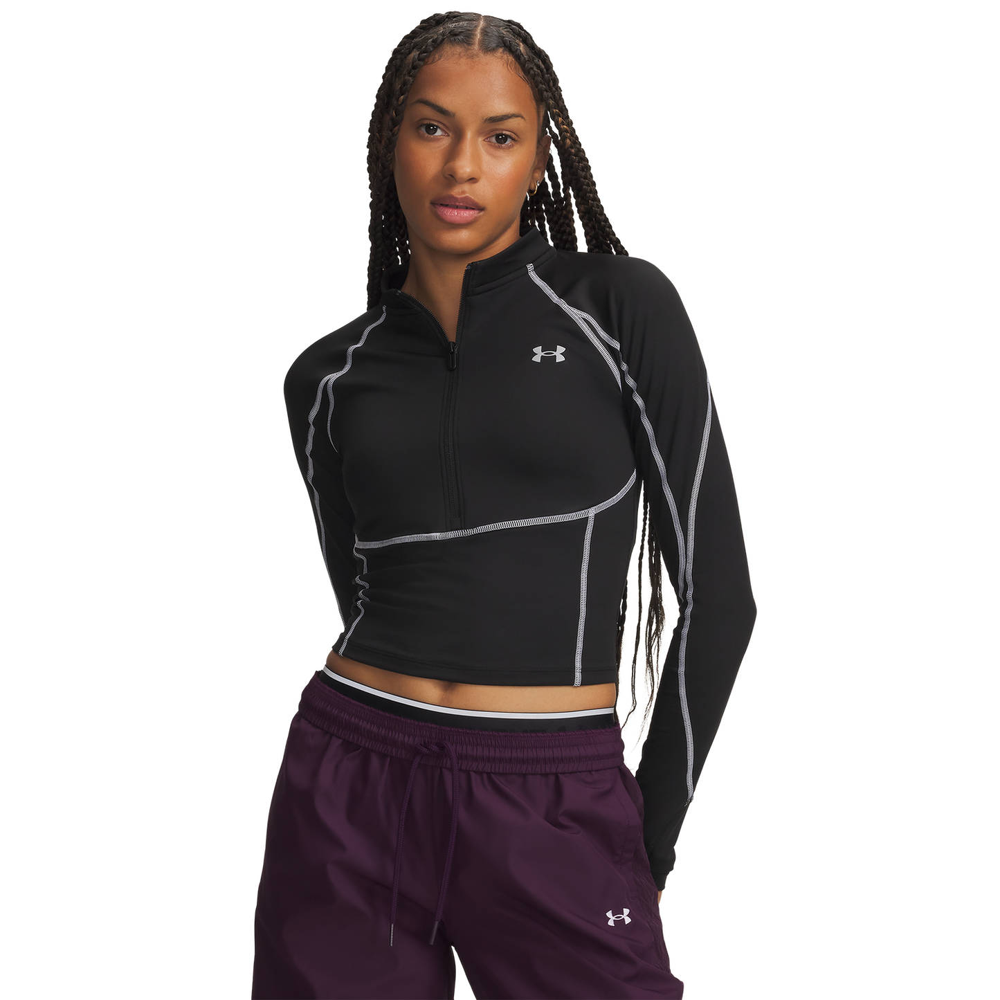 Under Armour Coldgear Elite 1/2 Zip - Women's - Black/Relective