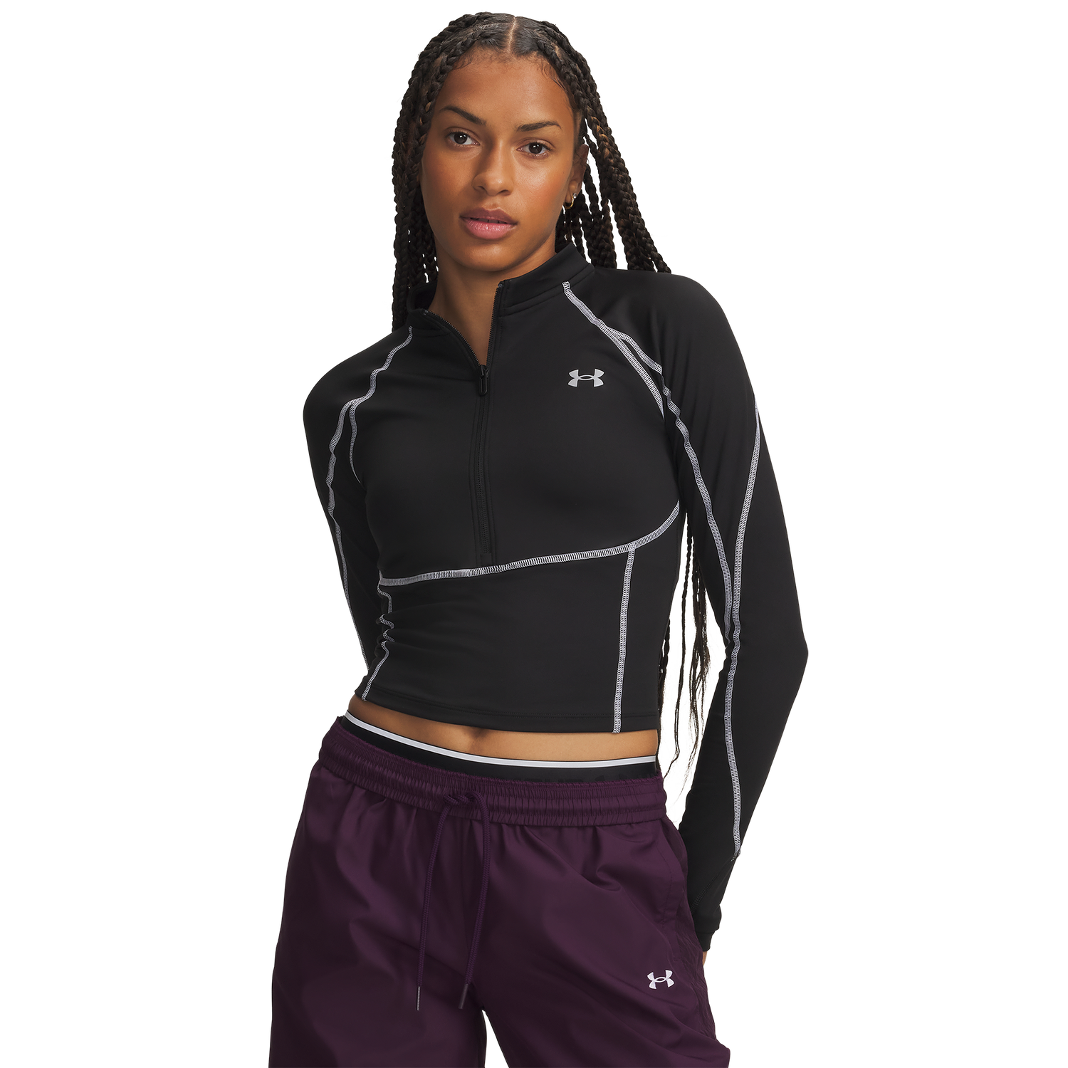 Under Armour Coldgear Elite 1/2 Zip - Women's - Black/Relective