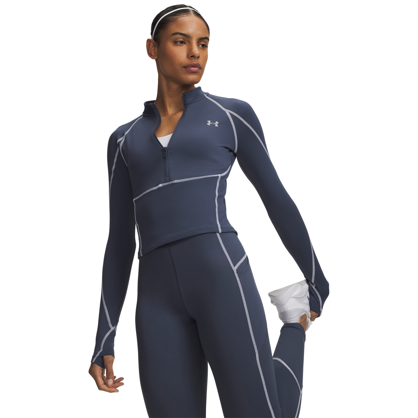 Under Armour Coldgear Elite 1/2 Zip - Women's - Gray/Relective