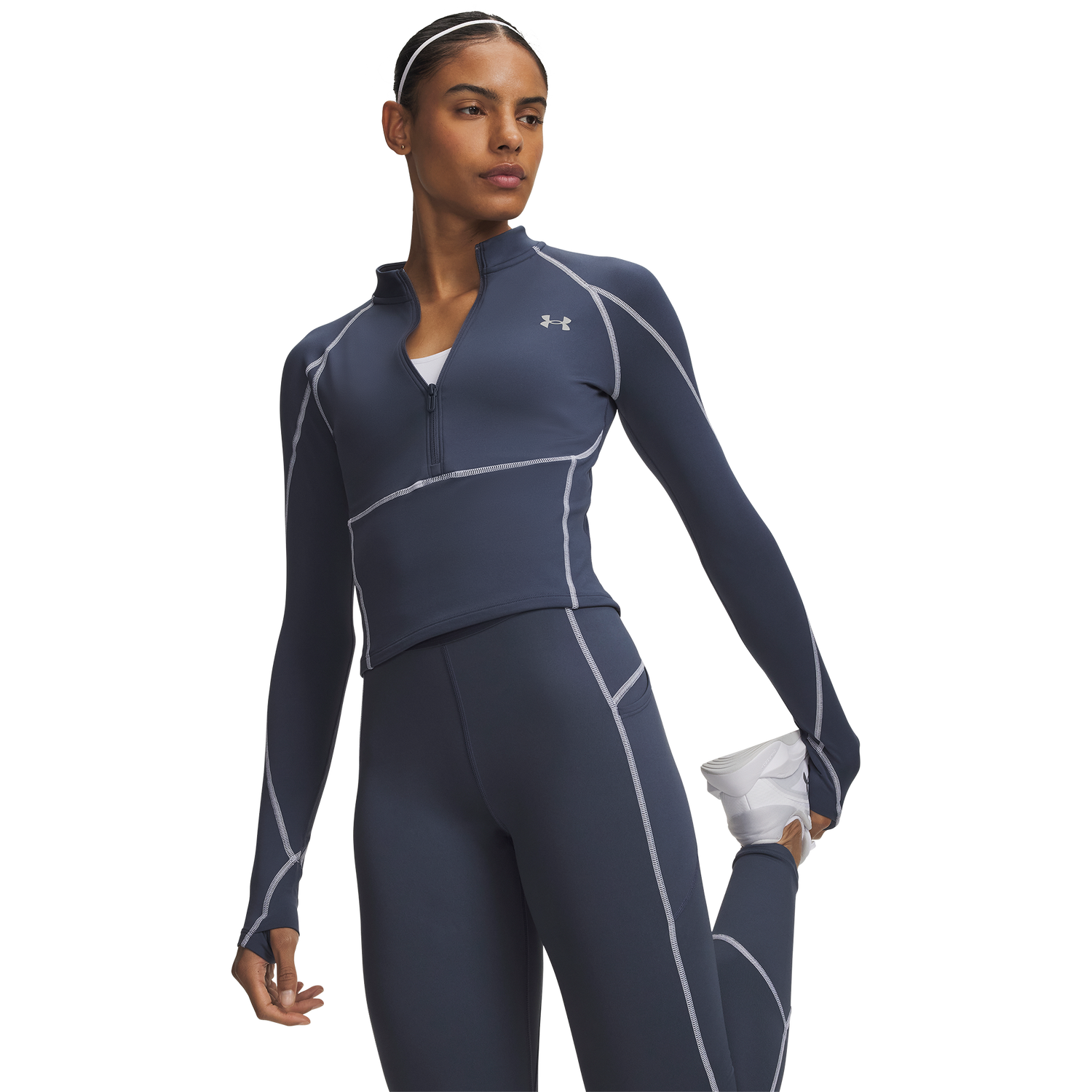 Under Armour Coldgear Elite 1/2 Zip - Women's - Gray/Relective
