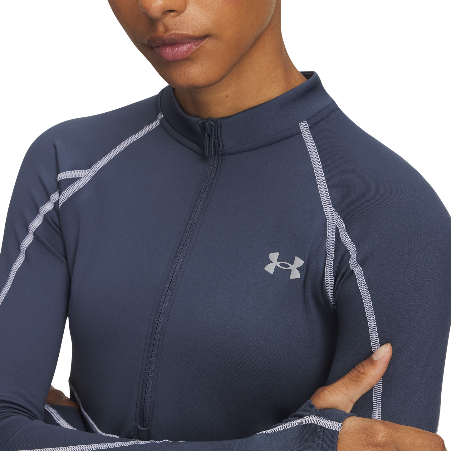 Under Armour Coldgear Elite 1/2 Zip - Women's - Gray/Relective