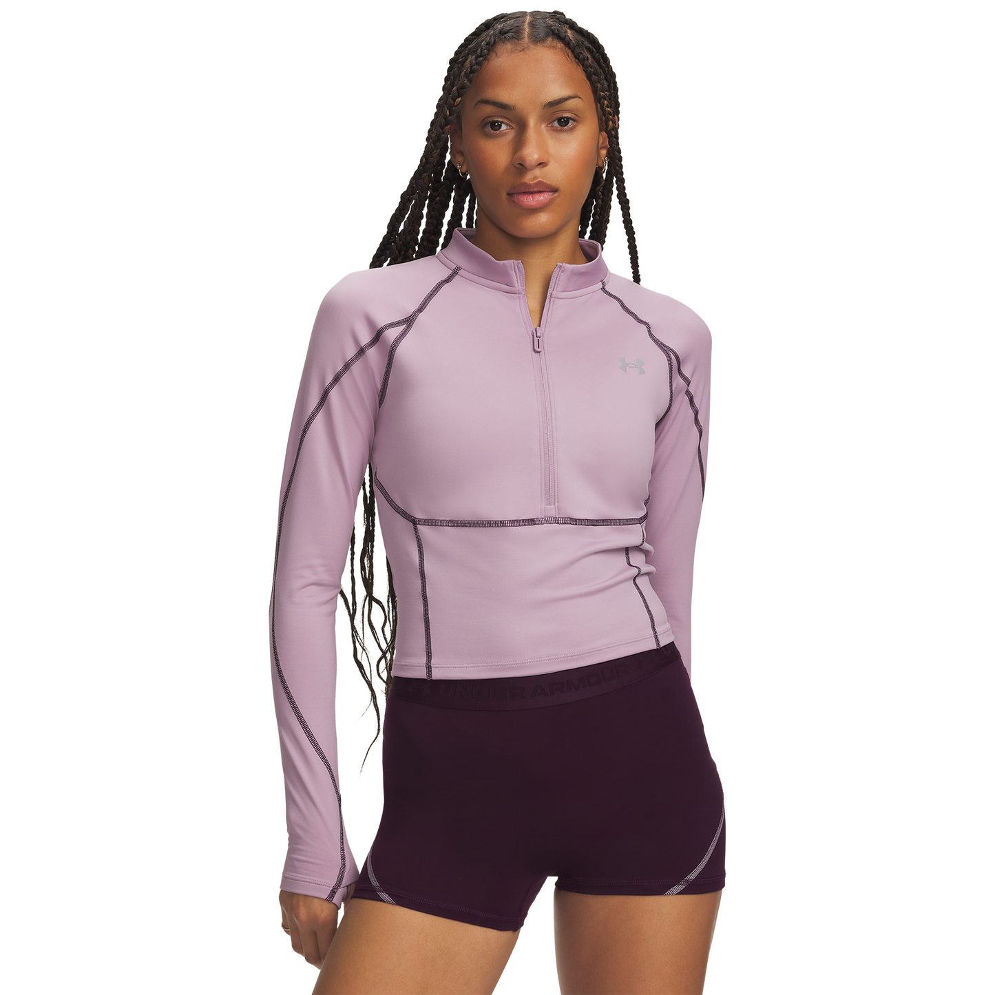 Under Armour Coldgear Elite 1/2 Zip - Women's - Pink/Relective