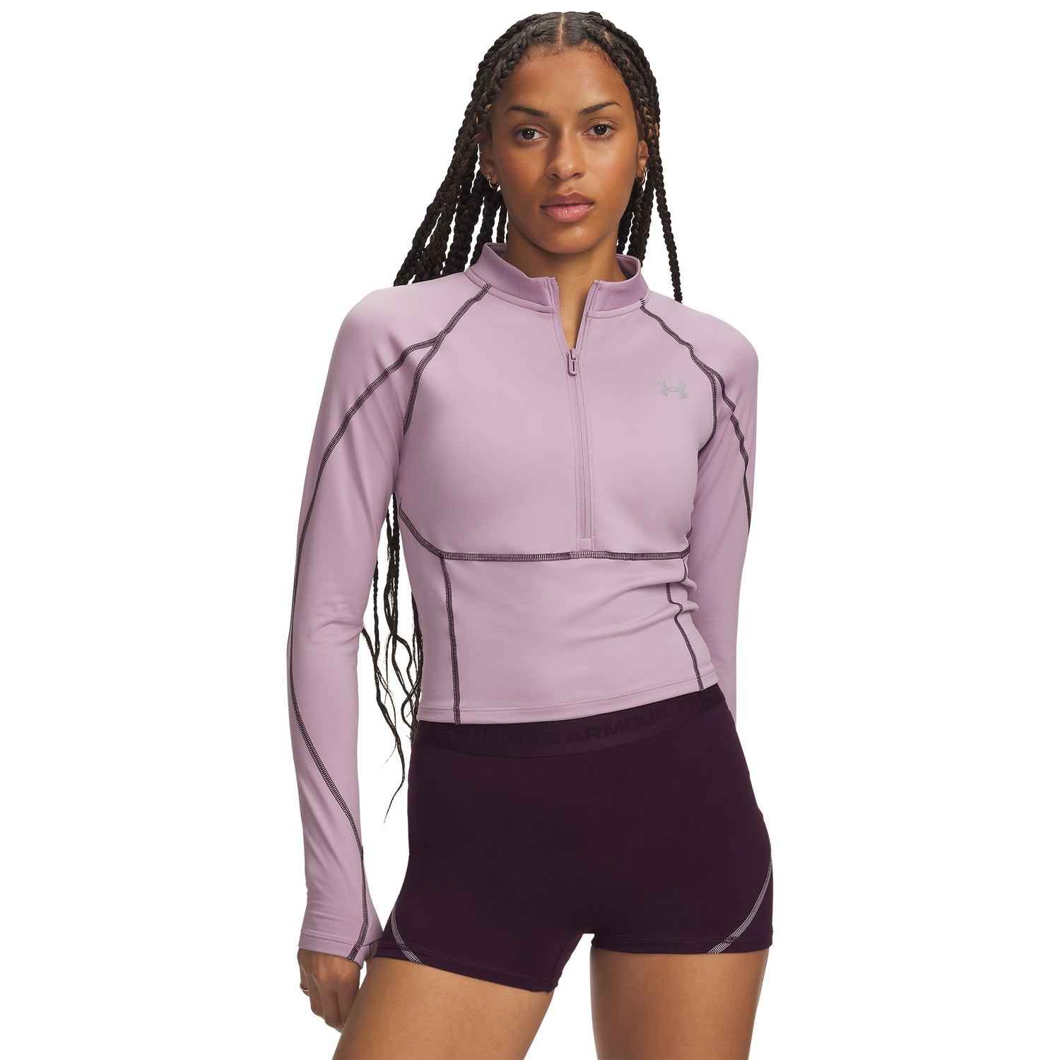 Under Armour Coldgear Elite 1/2 Zip - Women's - Pink/Relective