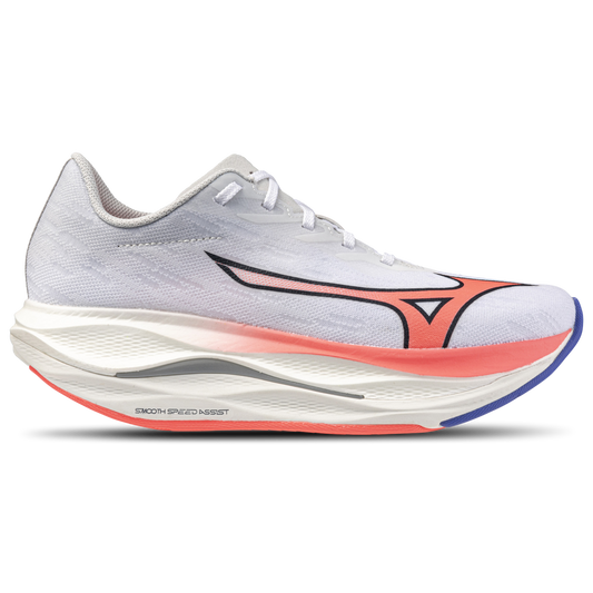 Mizuno Wave Rebellion Flash 2  - Women's - White/Striking Coral