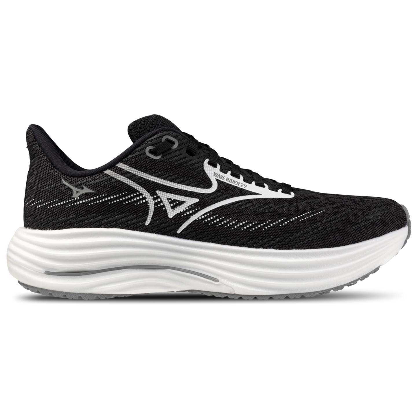 Mizuno Wave Rider 29 Wide - Women's - Black Sand/White