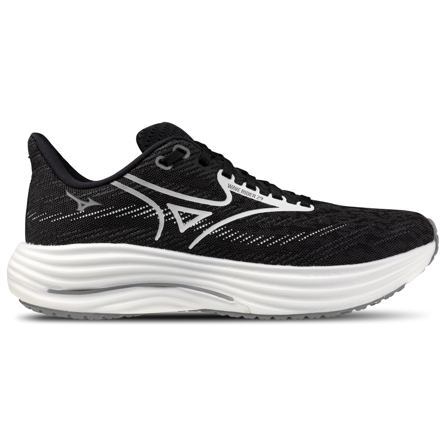 Mizuno Wave Rider 29 Wide - Women's - Black Sand/White