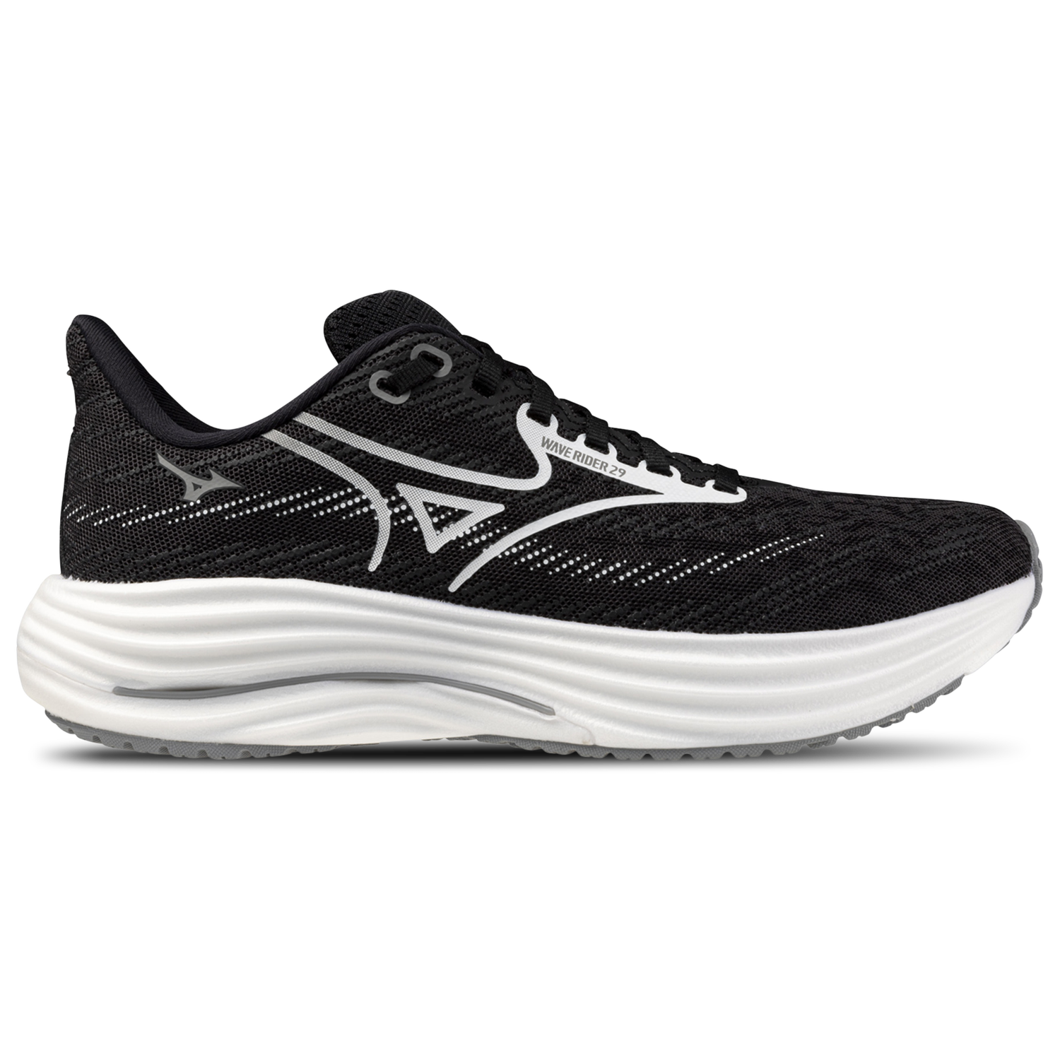 Mizuno Wave Rider 29 Wide - Women's - Black Sand/White (1536BS00)