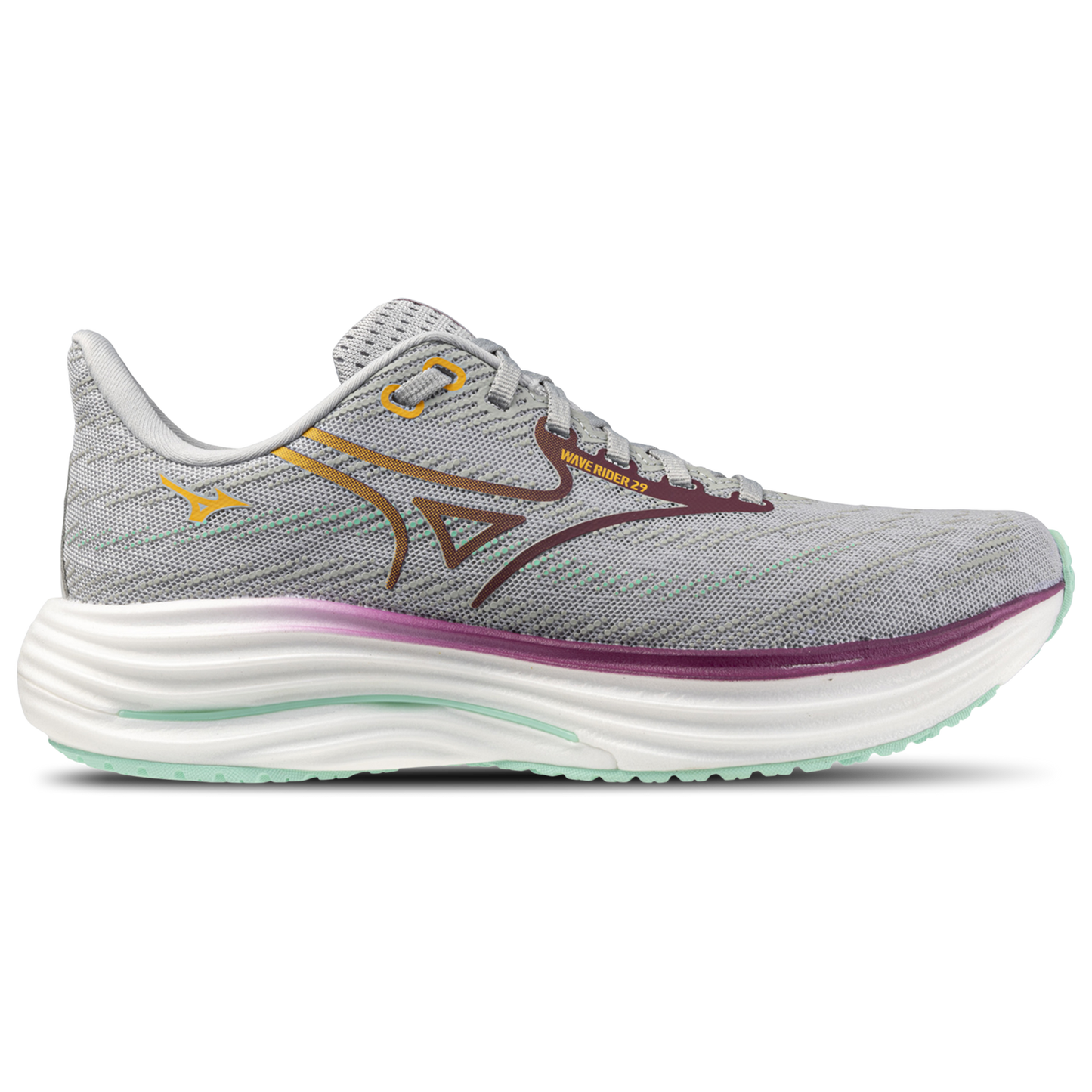Mizuno Wave Rider 29 Wide - Women's - Harbor Mist/Dark Purple