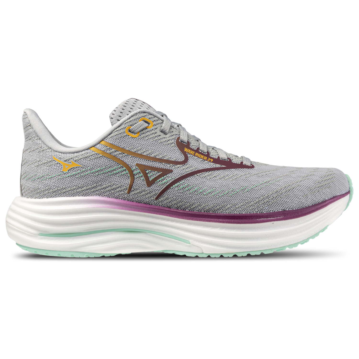 Mizuno Wave Rider 29 Wide - Women's - Harbor Mist/Dark Purple