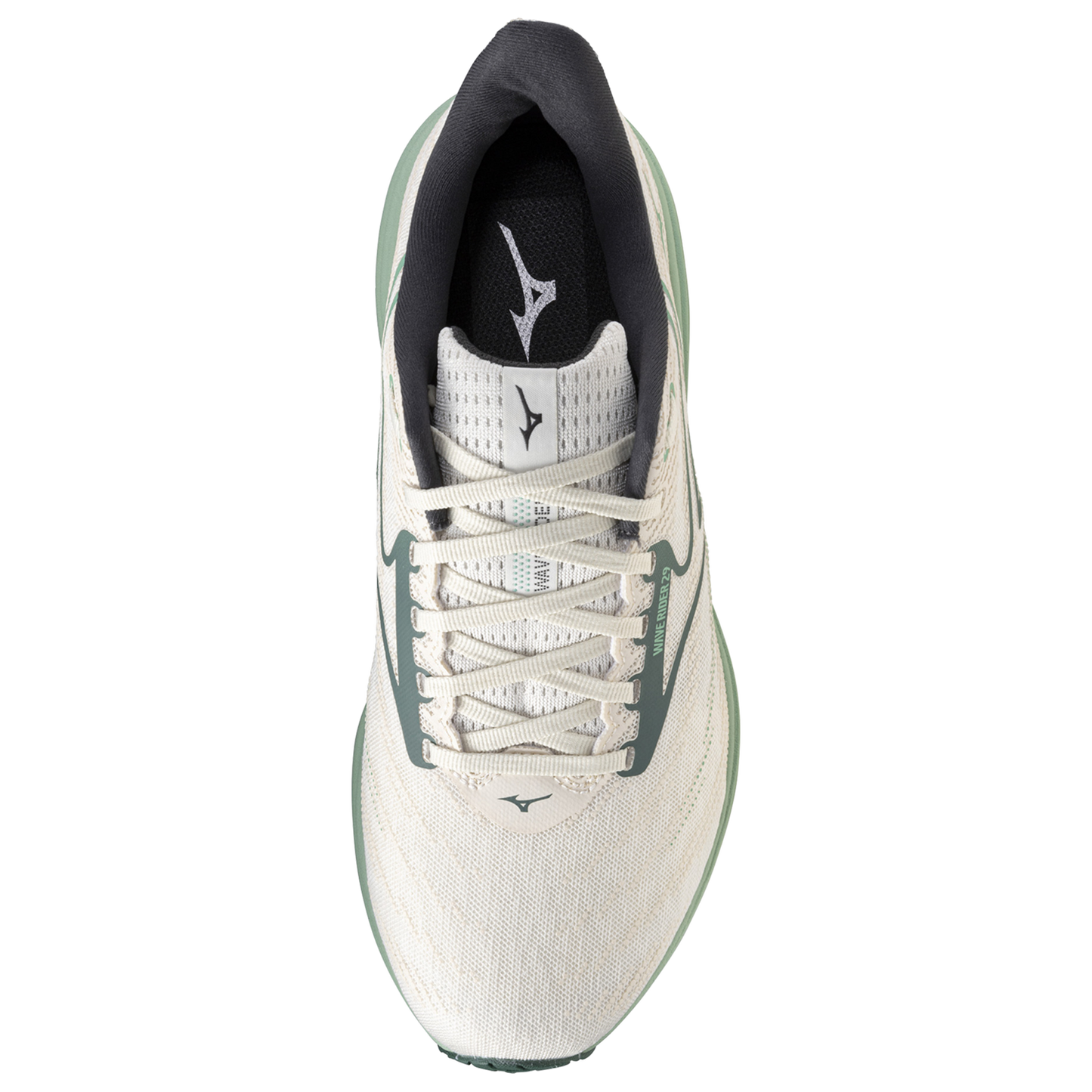 Mizuno Wave Rider 29 Wide - Men's - White/Bistro Green