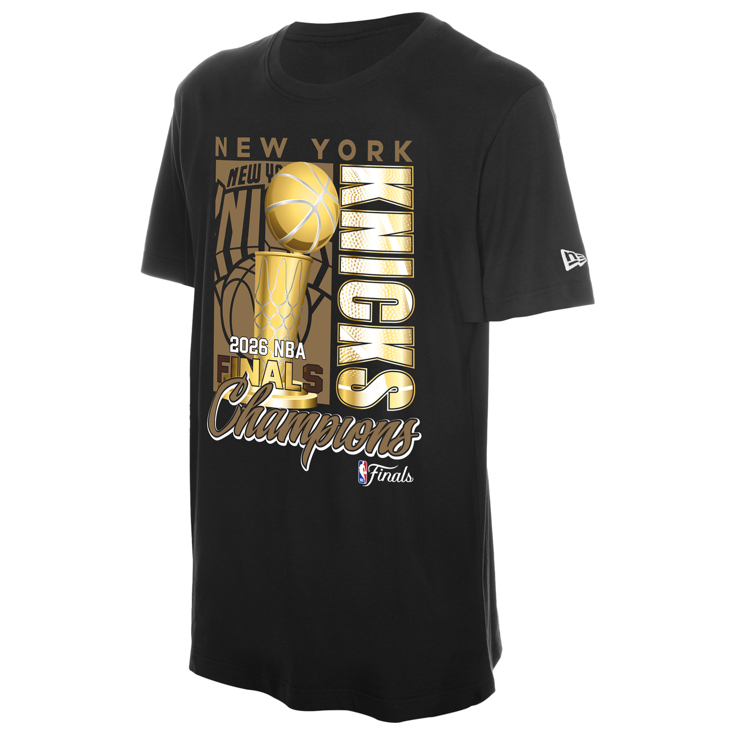 New Era Knicks Champs Short Sleeve T-Shirt - Men's - Gold/Black
