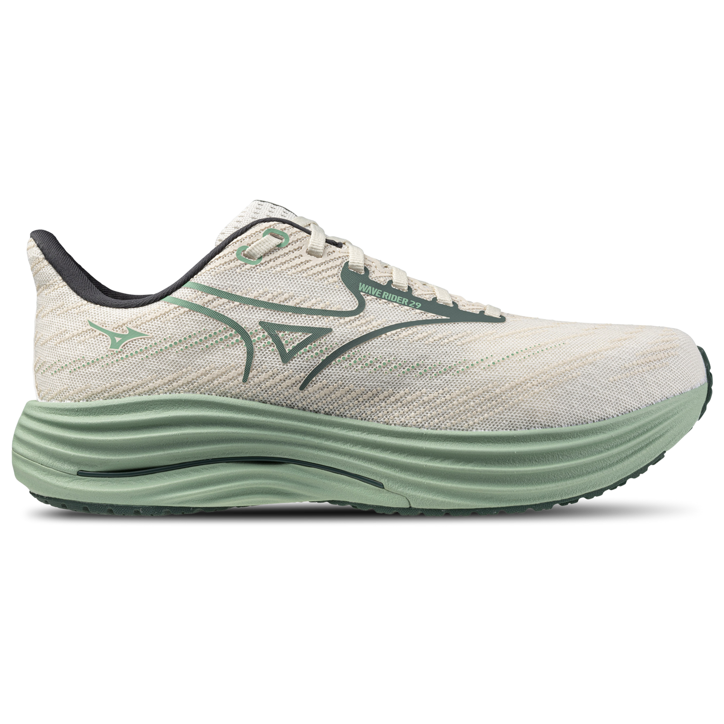 Mizuno Wave Rider 29 - Men's - White/Bistro Green