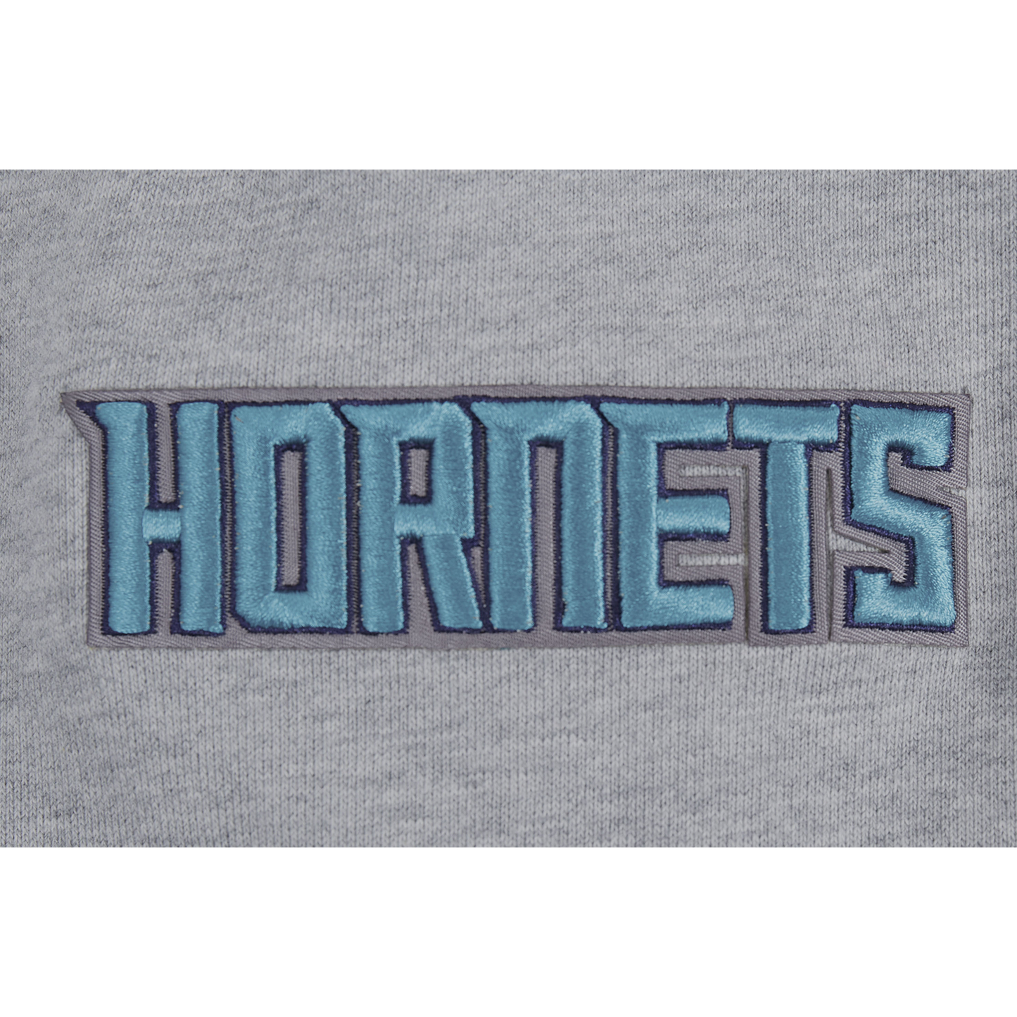 Pro Standard Hornets Script Fleece P/O Hoodie - Men's - Heather Gray/Black