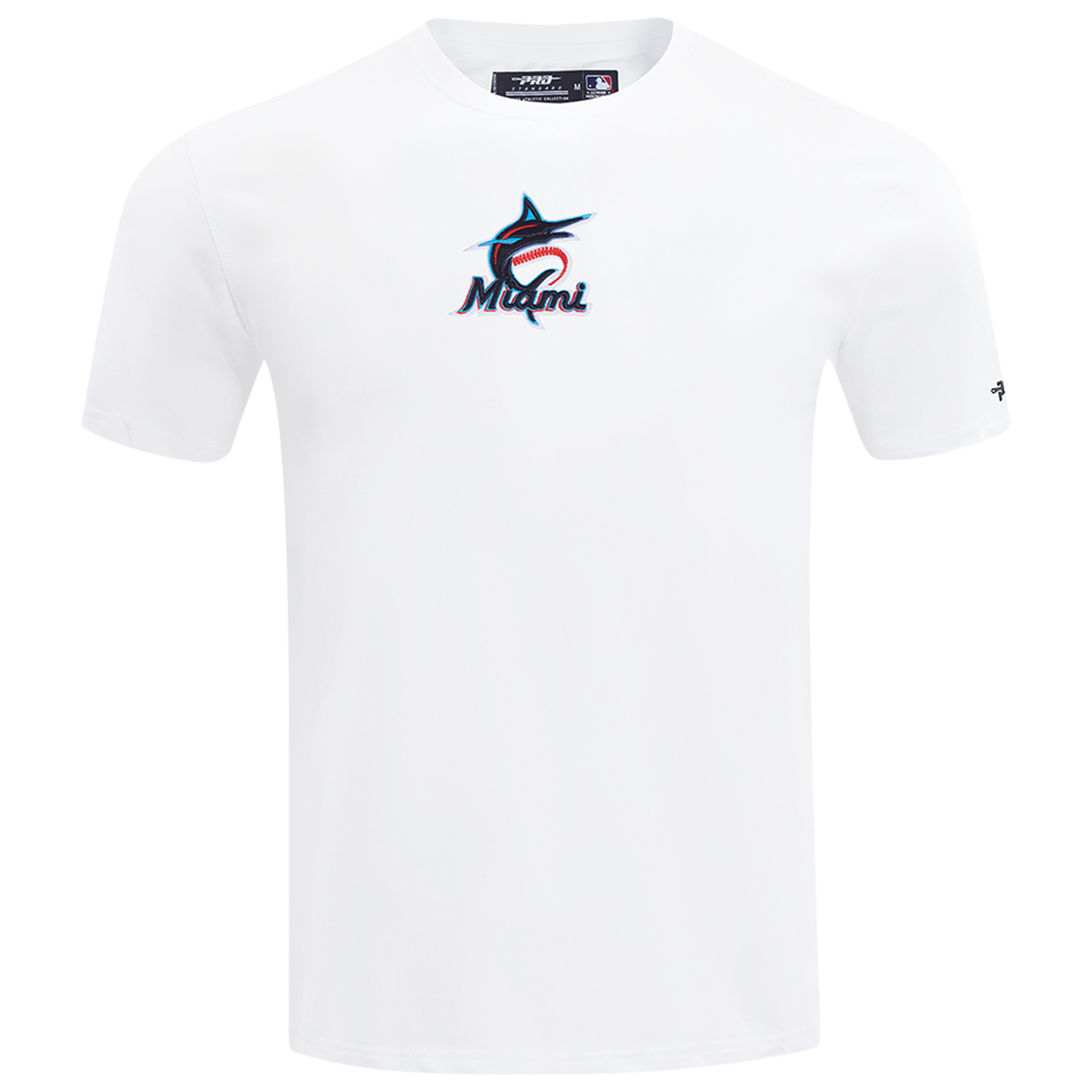 Pro Standard Marlins Classic DS T-Shirt - Men's - White/Black