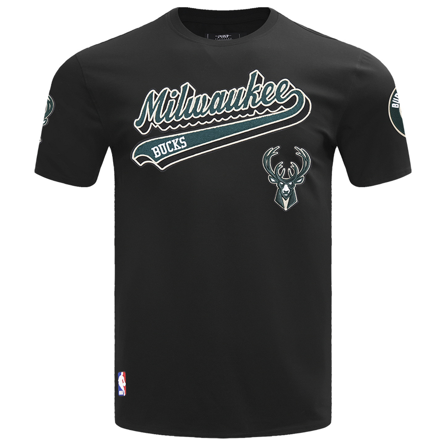 Pro Standard BUCKS SCRIPT TAIL SJ TEE - Men's - Black
