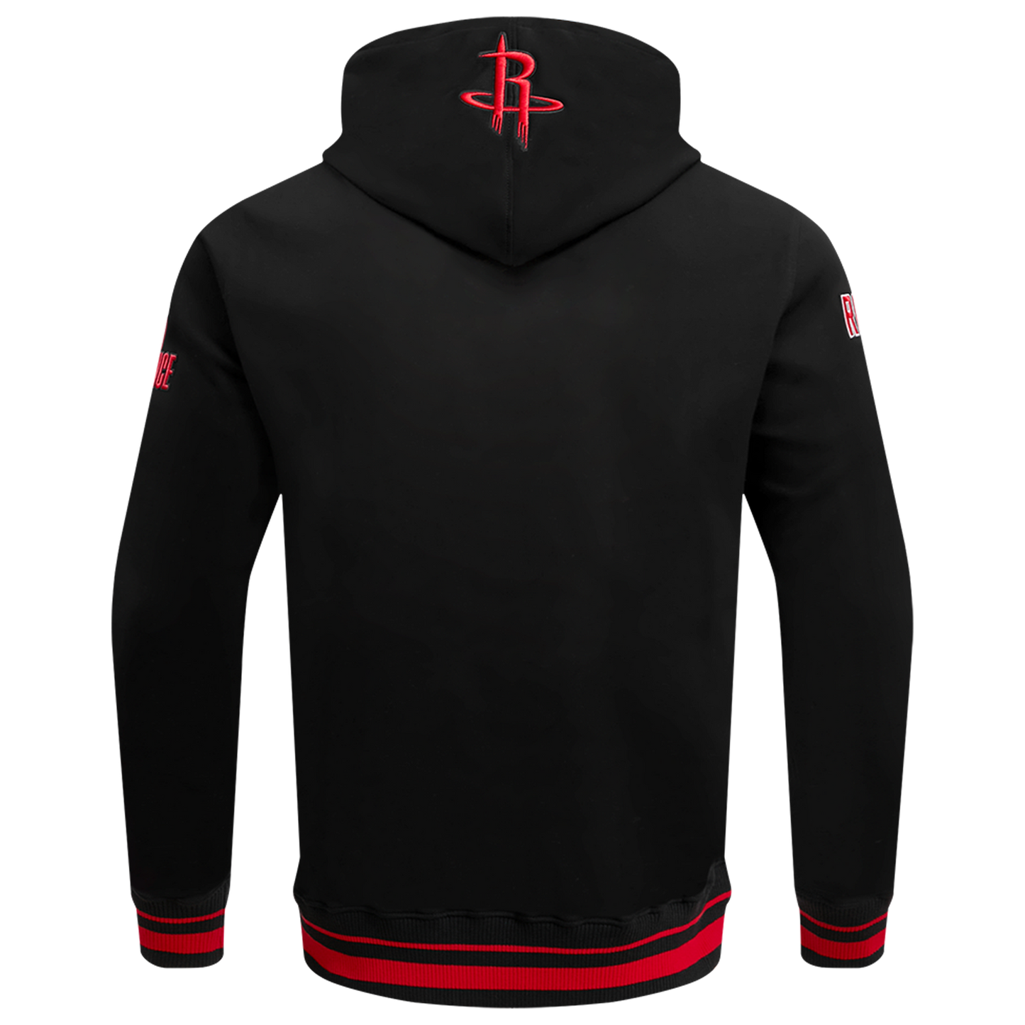 Pro Standard ROCKETS SCRIPT TAIL RIB FLC PO HOODIE - Men's - Black/Black/Red