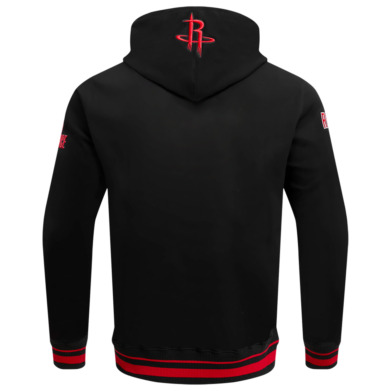 Pro Standard ROCKETS SCRIPT TAIL RIB FLC PO HOODIE - Men's - Black/Black/Red