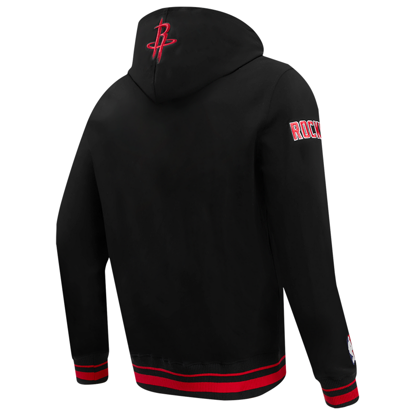 Pro Standard ROCKETS SCRIPT TAIL RIB FLC PO HOODIE - Men's - Black/Black/Red