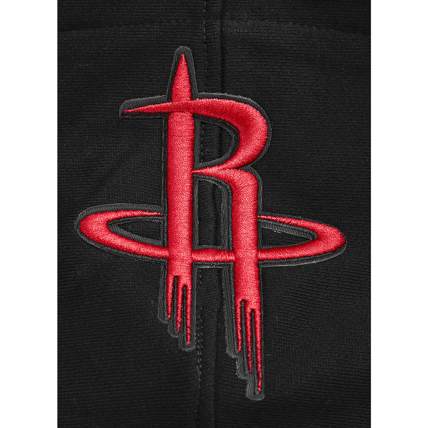 Pro Standard ROCKETS SCRIPT TAIL RIB FLC PO HOODIE - Men's - Black/Black/Red