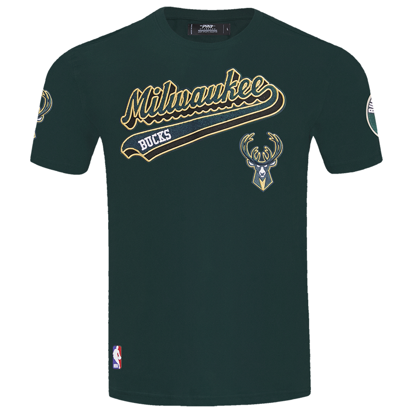 Pro Standard BUCKS SCRIPT TAIL SJ TEE - Men's - Forest Green