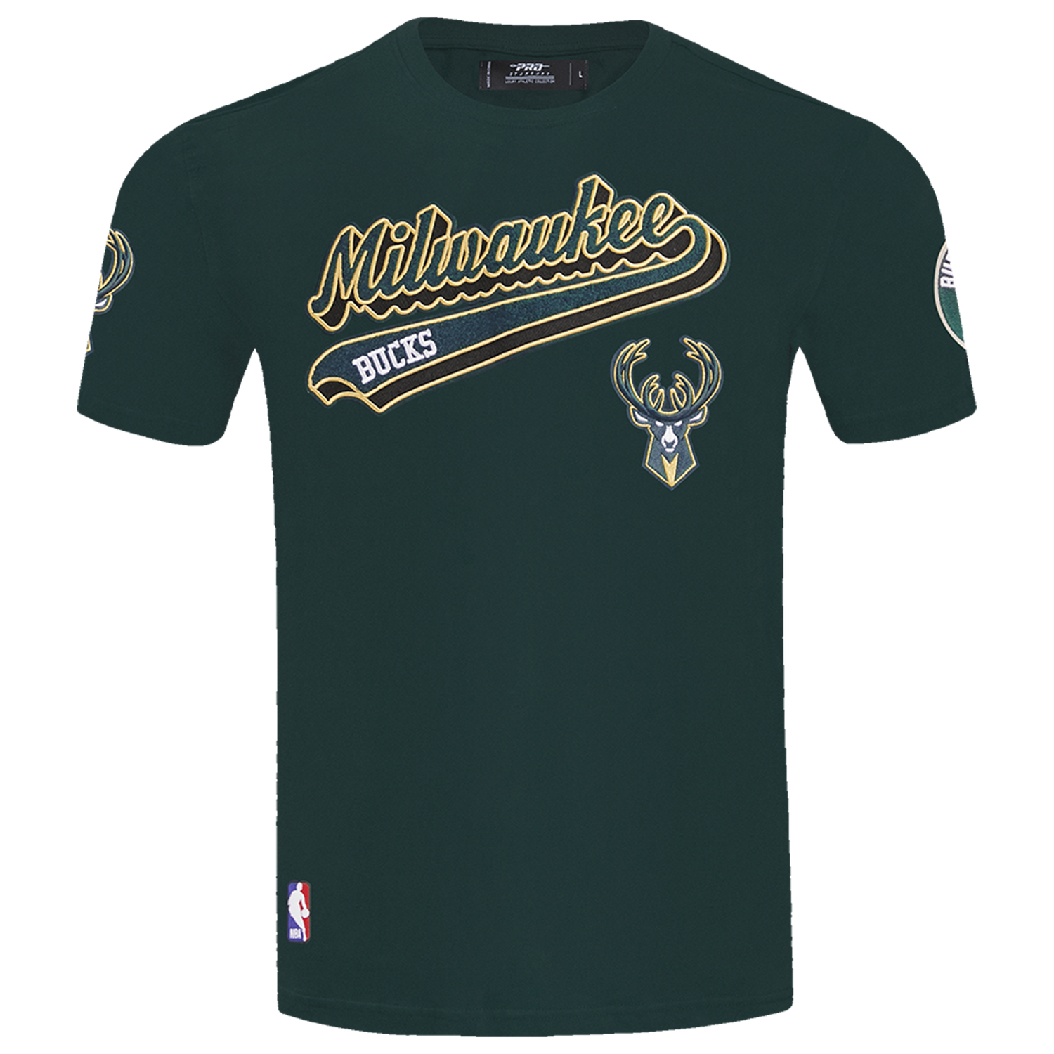 Pro Standard BUCKS SCRIPT TAIL SJ TEE - Men's - Forest Green