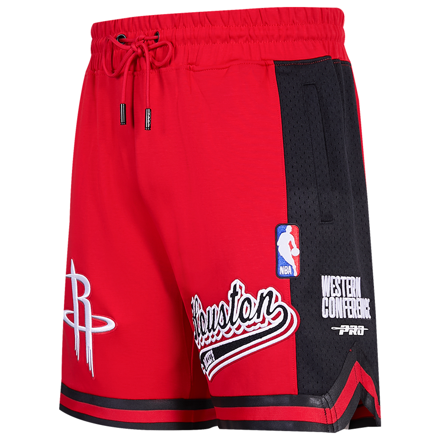 Pro Standard ROCKETS SCRIPT TAIL DK 2.0 SHORT - Men's - Black/Red