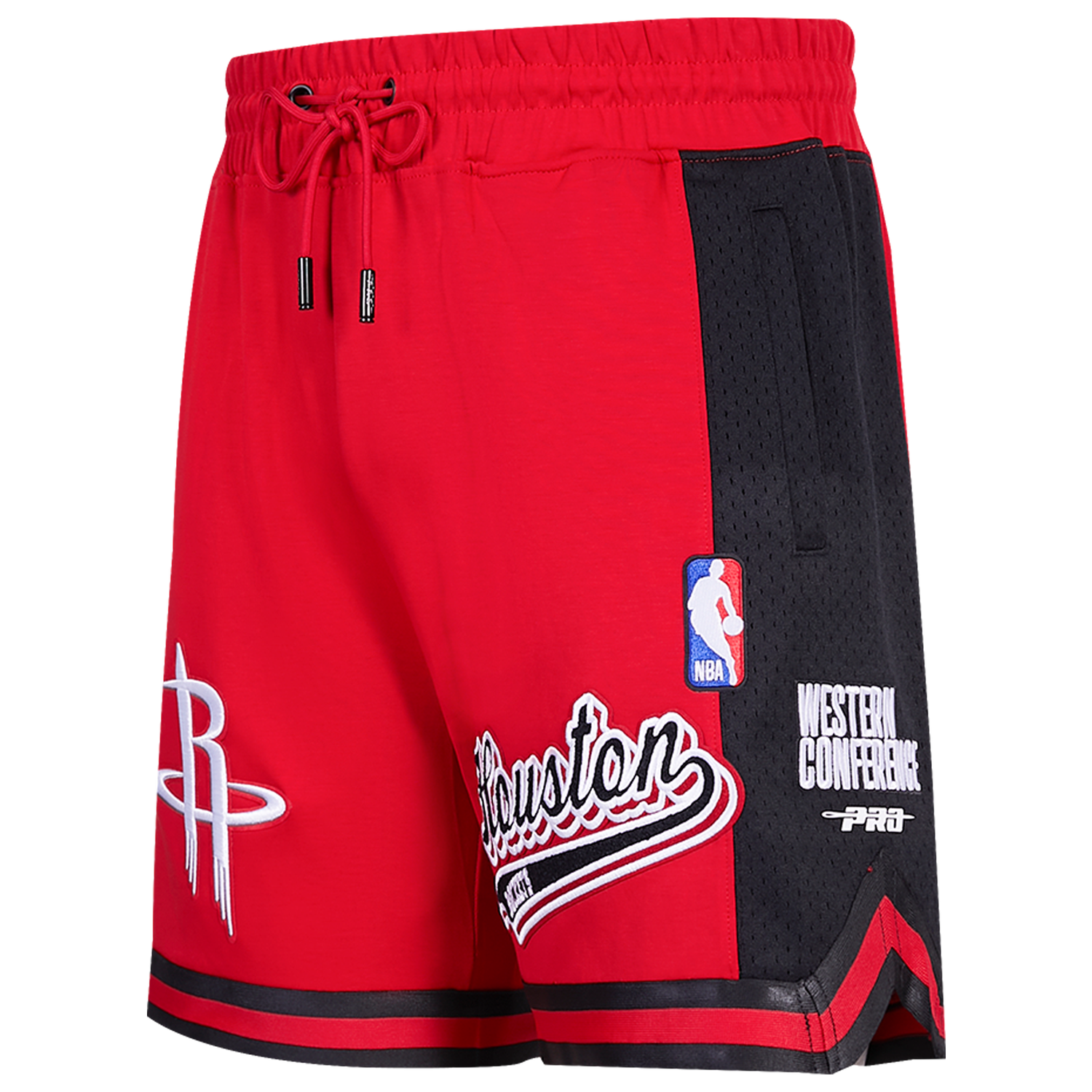 Pro Standard ROCKETS SCRIPT TAIL DK 2.0 SHORT - Men's - Black/Red