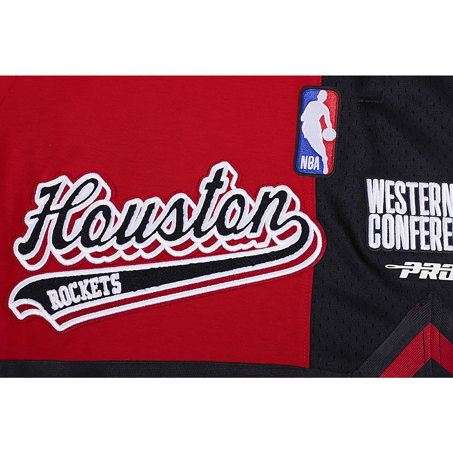Pro Standard ROCKETS SCRIPT TAIL DK 2.0 SHORT - Men's - Black/Red