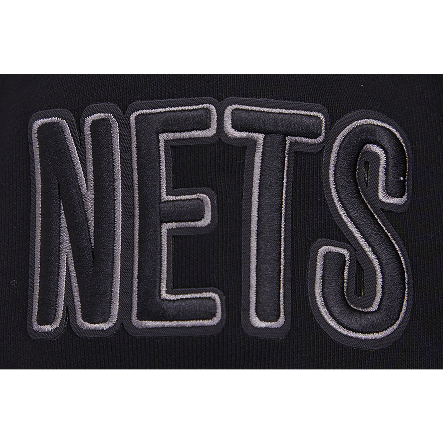 Pro Standard NETS SCRIPT TAIL RIB FLC PO HOODIE - Men's - Black/Gray