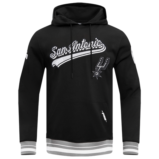 Pro Standard SPURS SCRIPT TAIL RIB FLC PO HOODIE - Men's - Black/Gray
