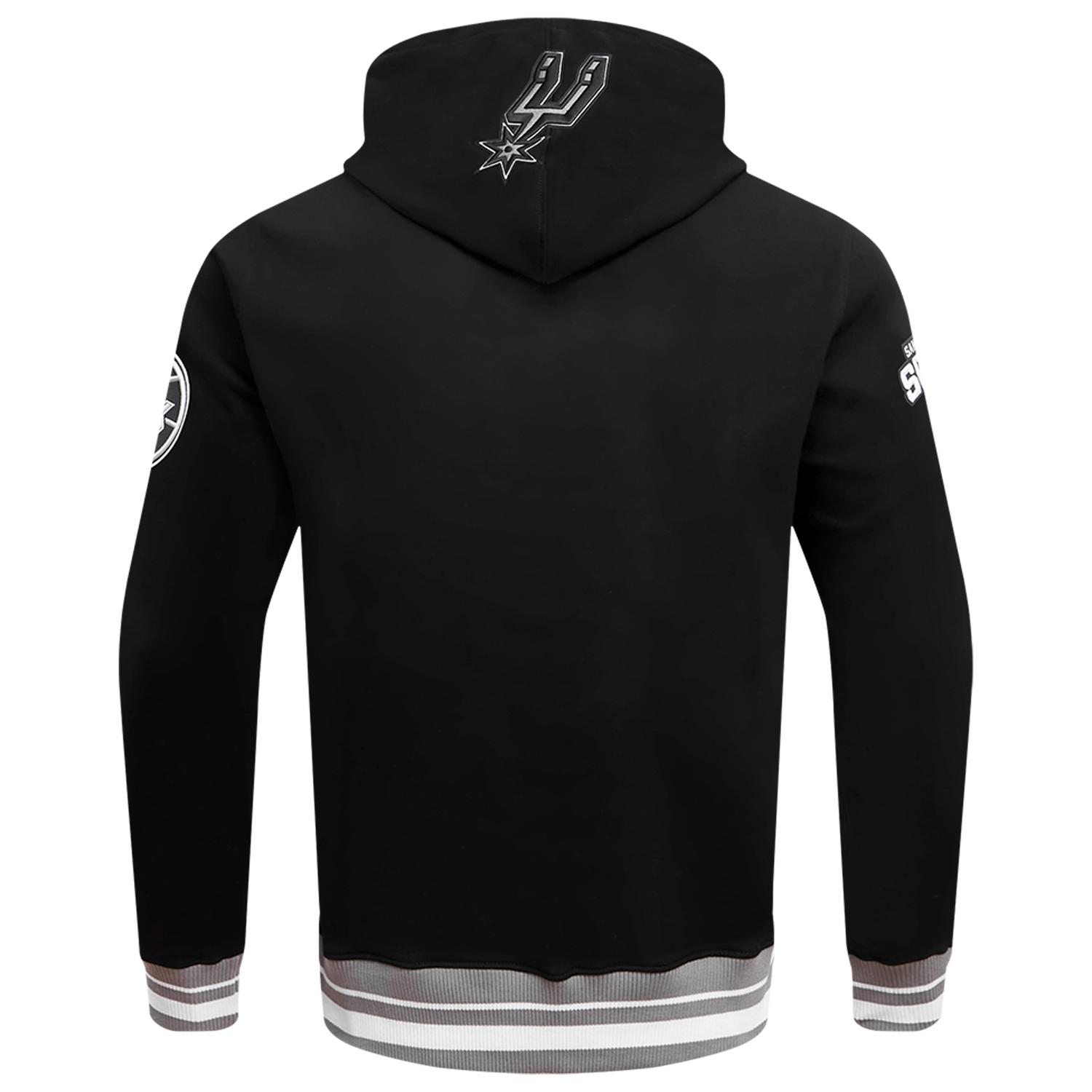 Pro Standard SPURS SCRIPT TAIL RIB FLC PO HOODIE - Men's - Black/Gray