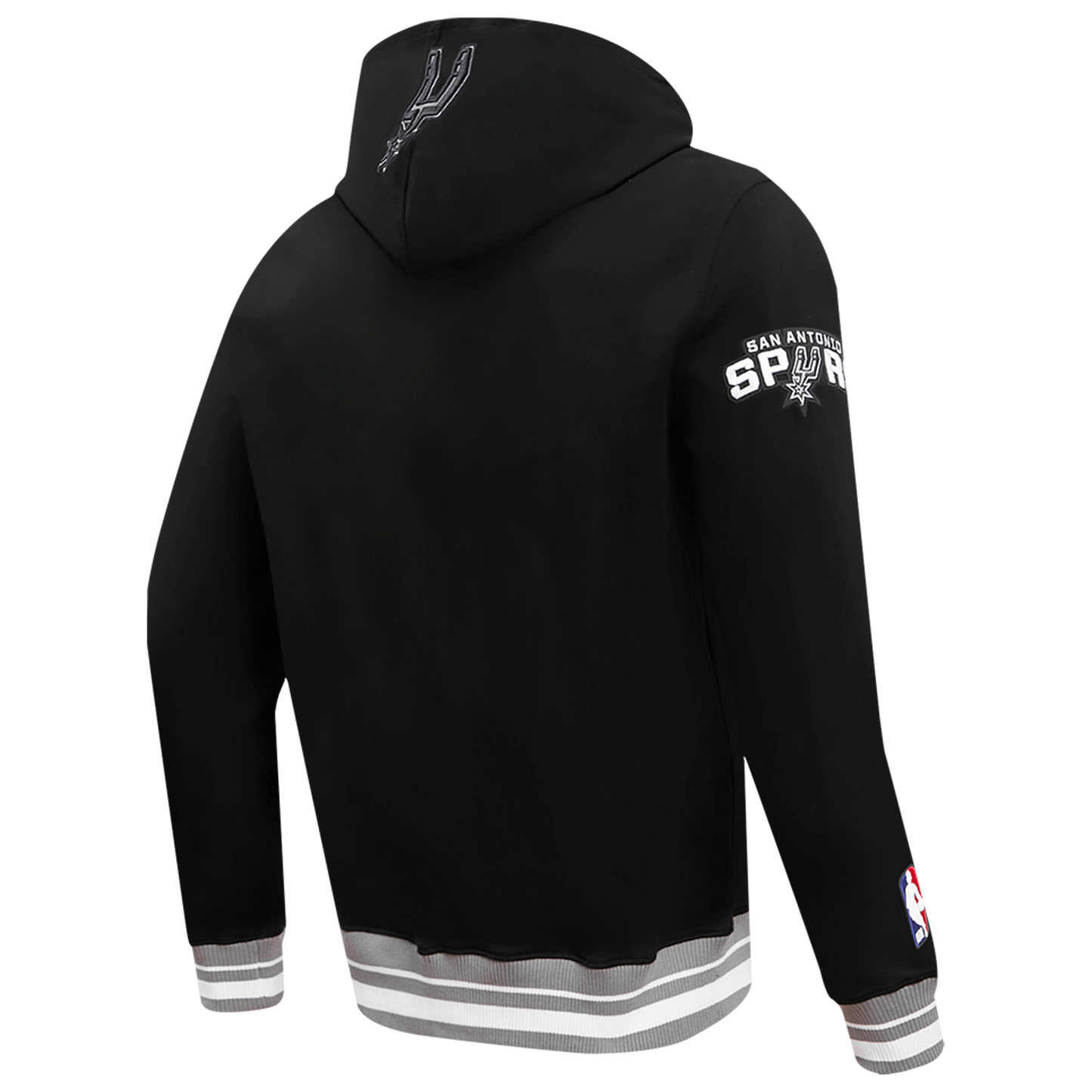 Pro Standard SPURS SCRIPT TAIL RIB FLC PO HOODIE - Men's - Black/Gray