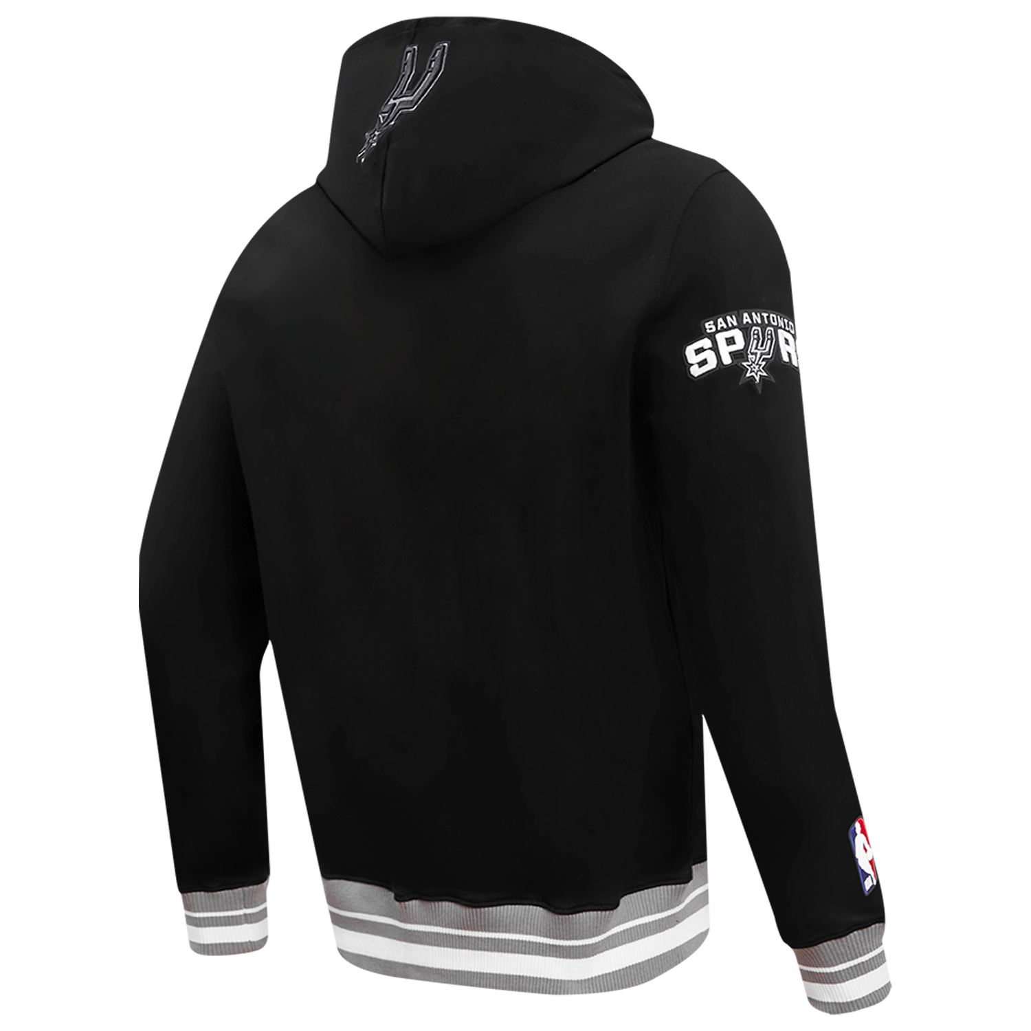 Pro Standard SPURS SCRIPT TAIL RIB FLC PO HOODIE - Men's - Black/Gray