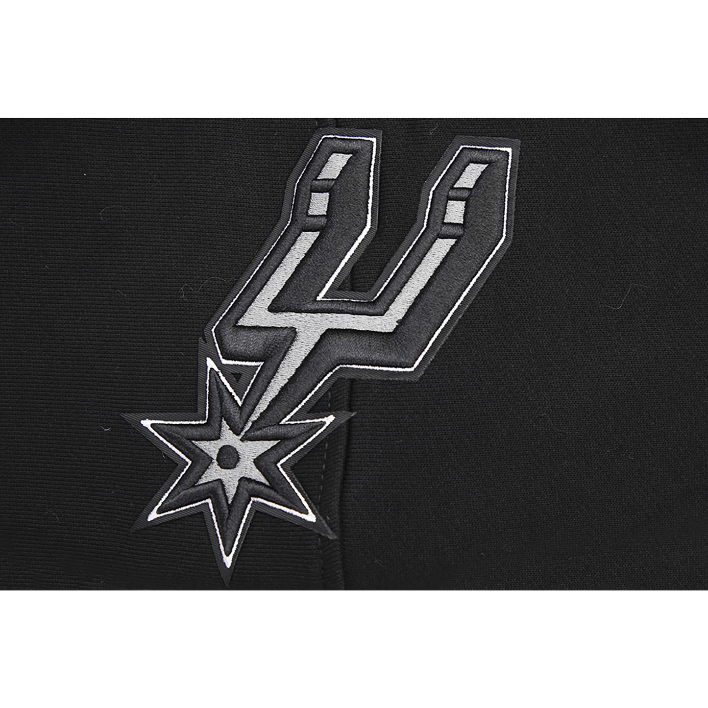 Pro Standard SPURS SCRIPT TAIL RIB FLC PO HOODIE - Men's - Black/Gray