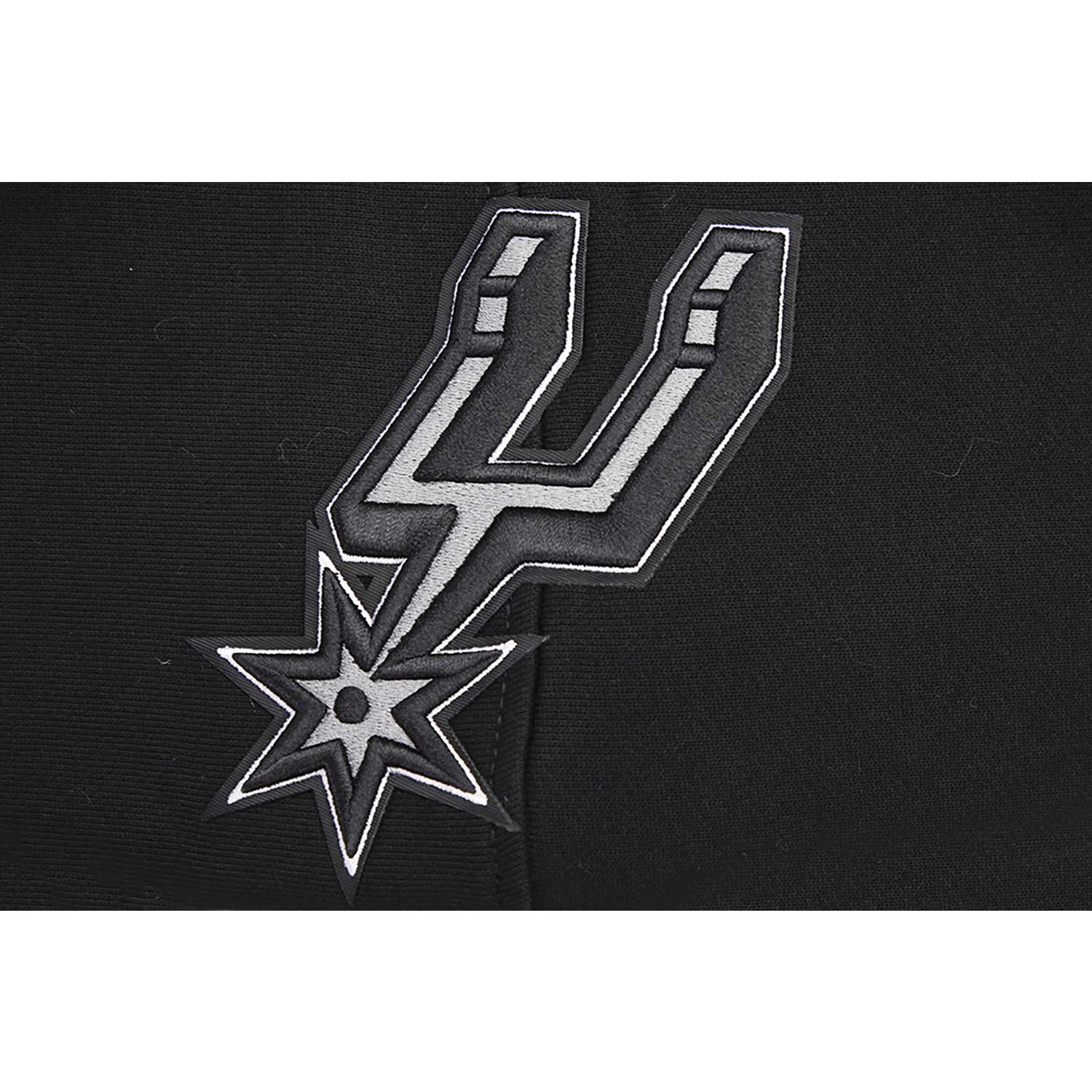 Pro Standard SPURS SCRIPT TAIL RIB FLC PO HOODIE - Men's - Black/Gray